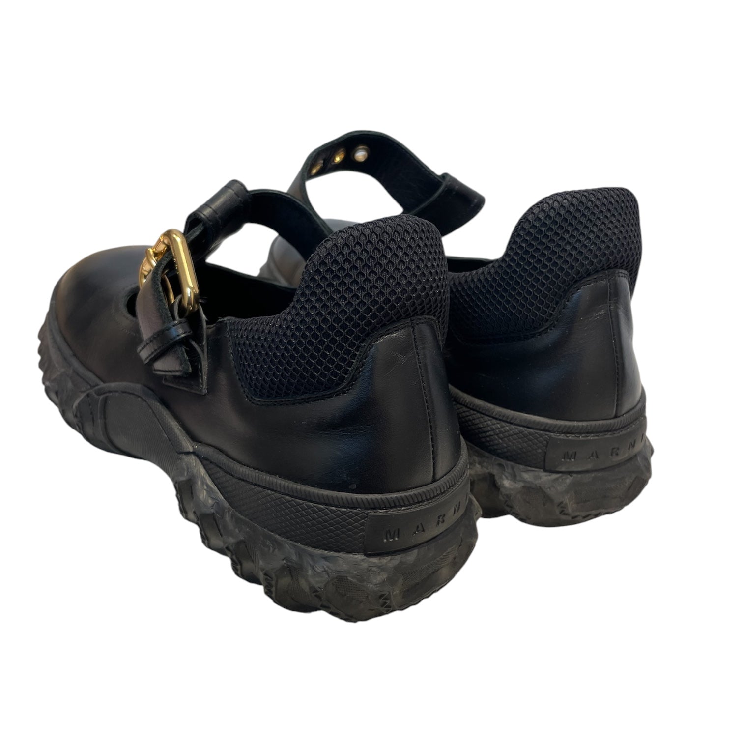 MARNI/Shoes/EU 38/Leather/BLK/mary jane t bar view 2