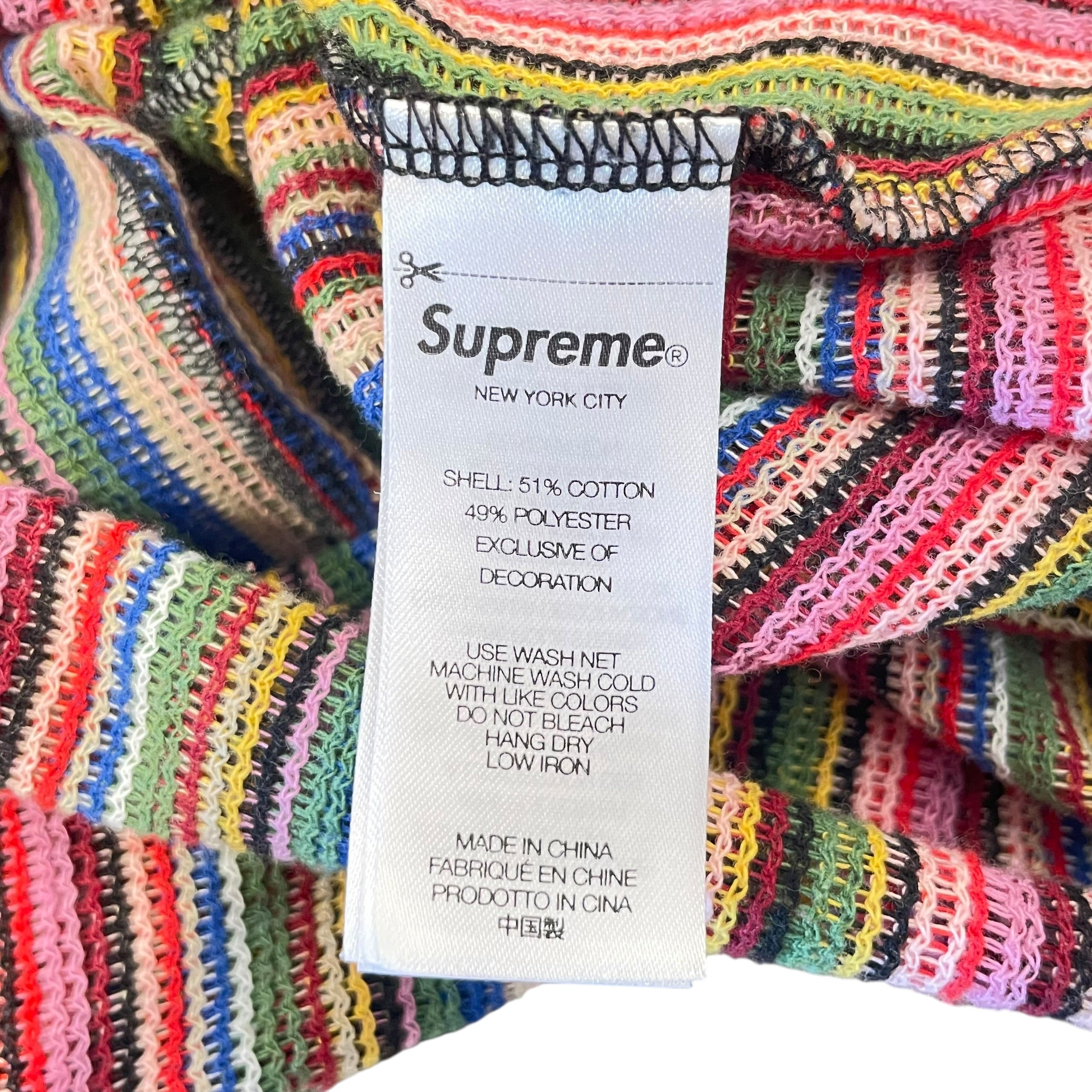 Supreme/T-Shirt/L/Cotton/MLT/All Over Print/Open Knit Football Top view 4