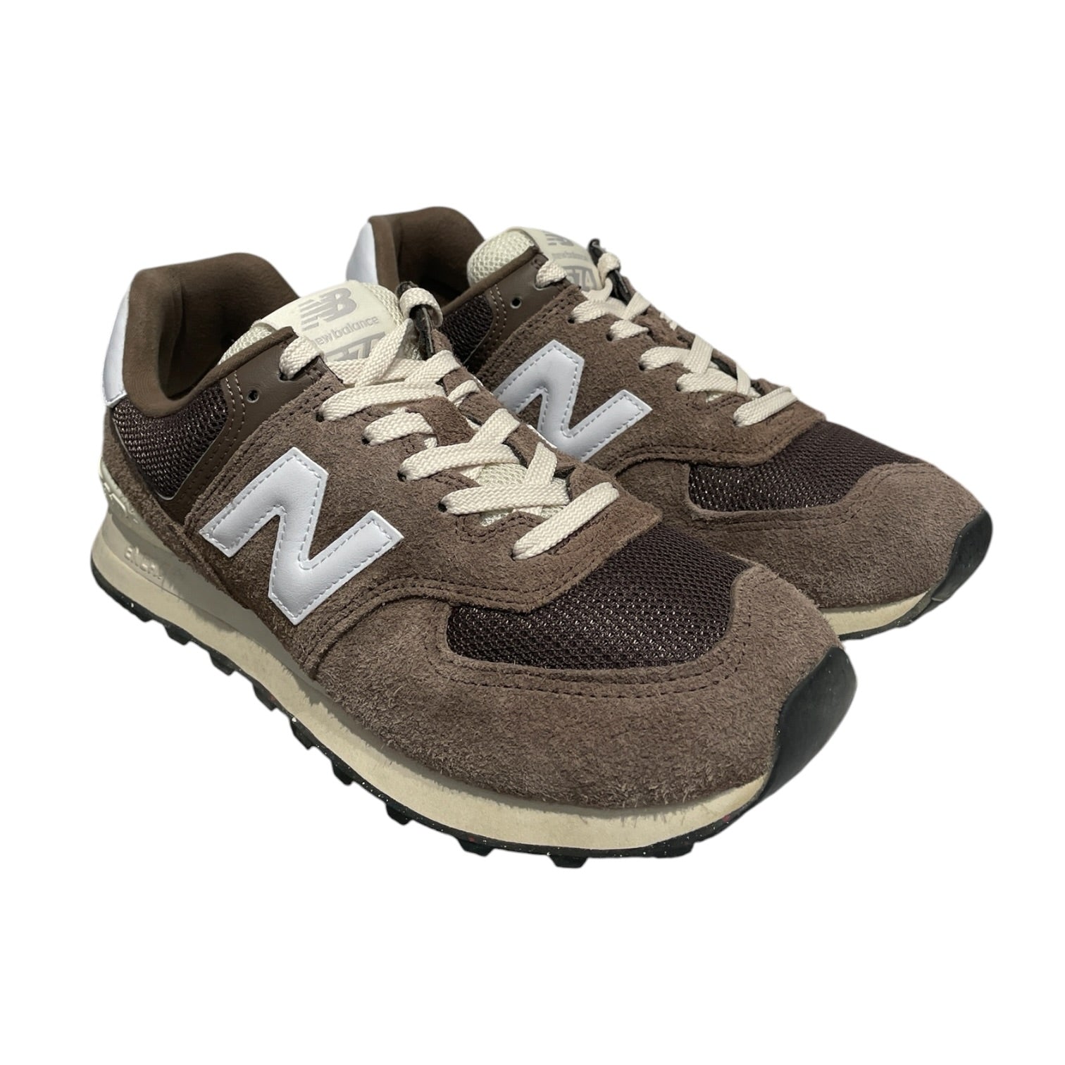 NEW BALANCE/Low-Sneakers/US 9/Suede/BRW/574 Dark Mushroom view 1