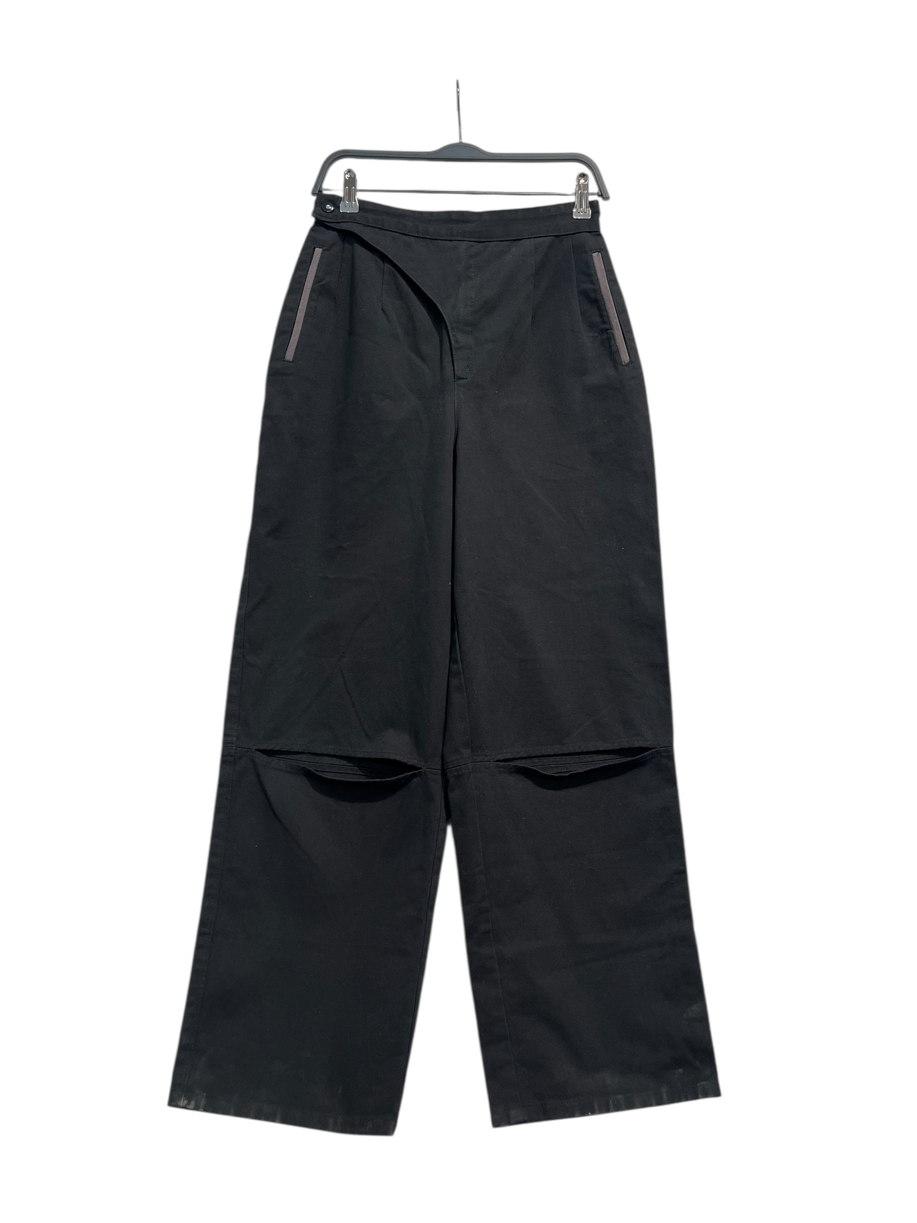 marsella68/Pants/M/Cotton/BLK/asymetrical button view 1