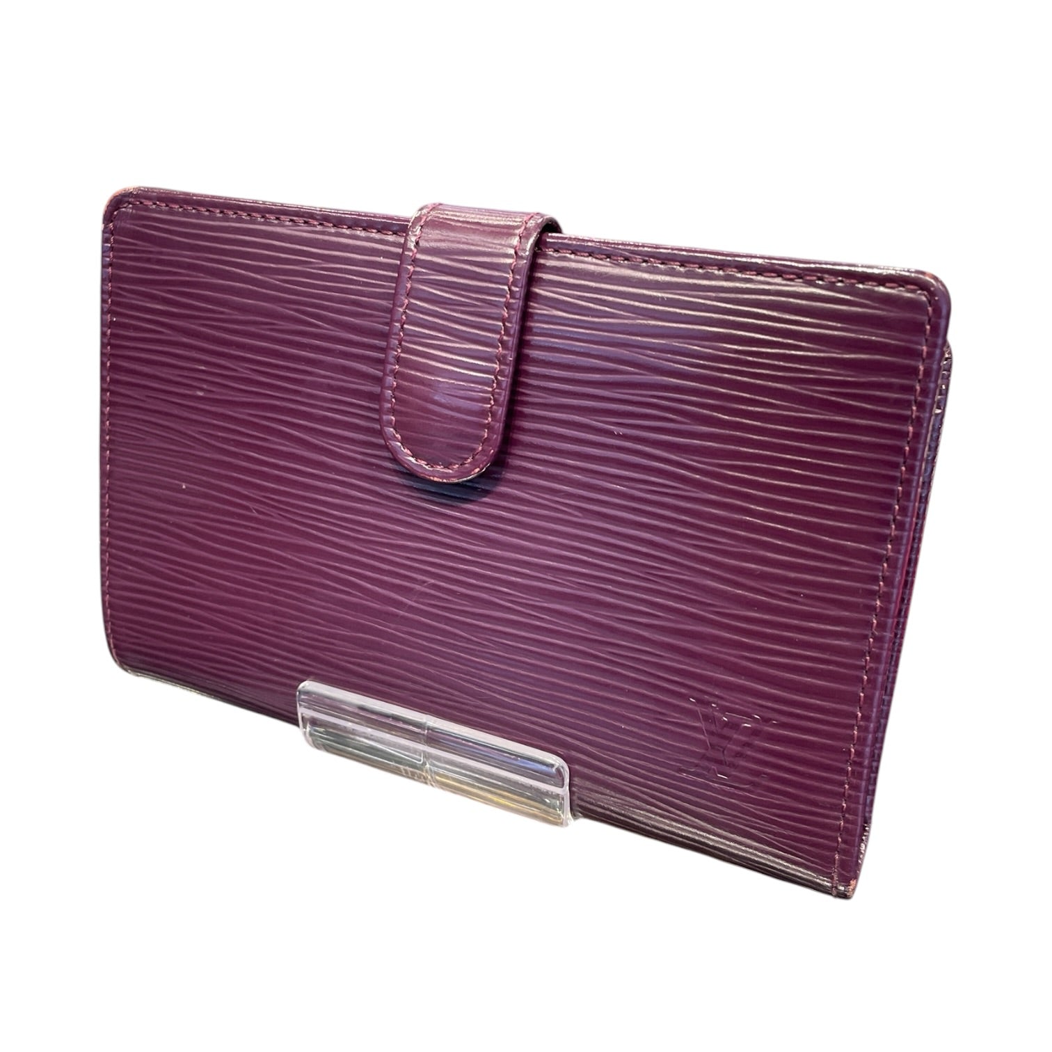 LOUIS VUITTON/Bifold Wallet/Leather/BRD/Maroon Epi French Purse Wallet view 1