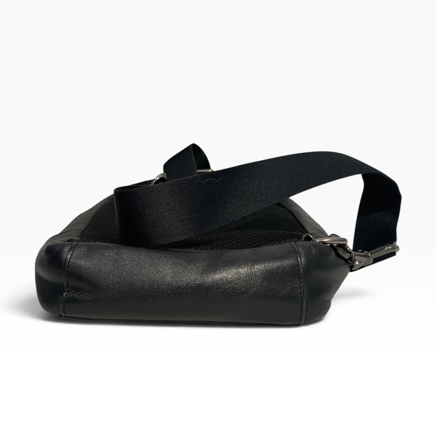 COACH/Cross Body Bag/Monogram/Leather/BLK/sling bckpck, 3 stripe view 3