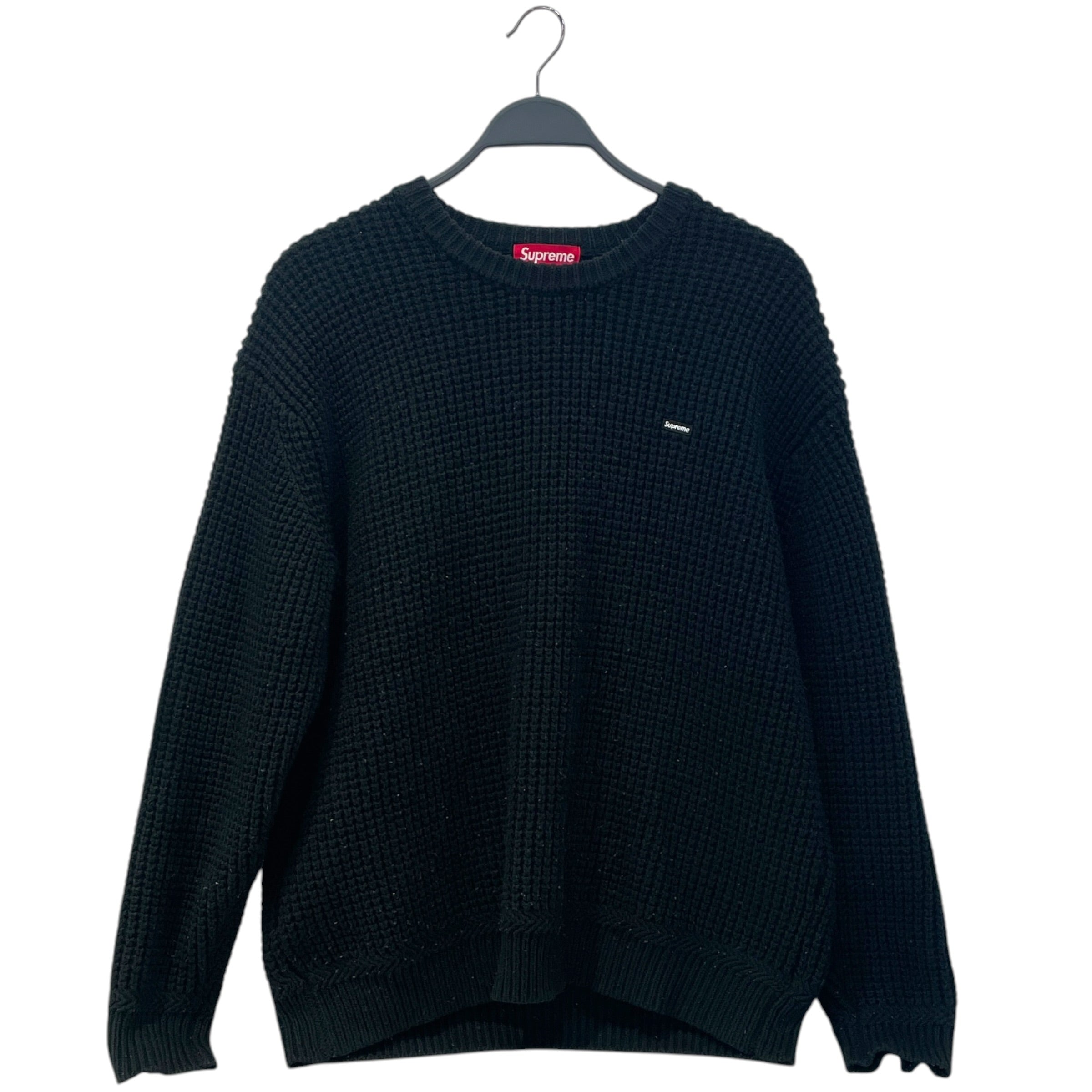 Supreme/Sweater/M/Cotton/BLK/Small Box Waffle view 1