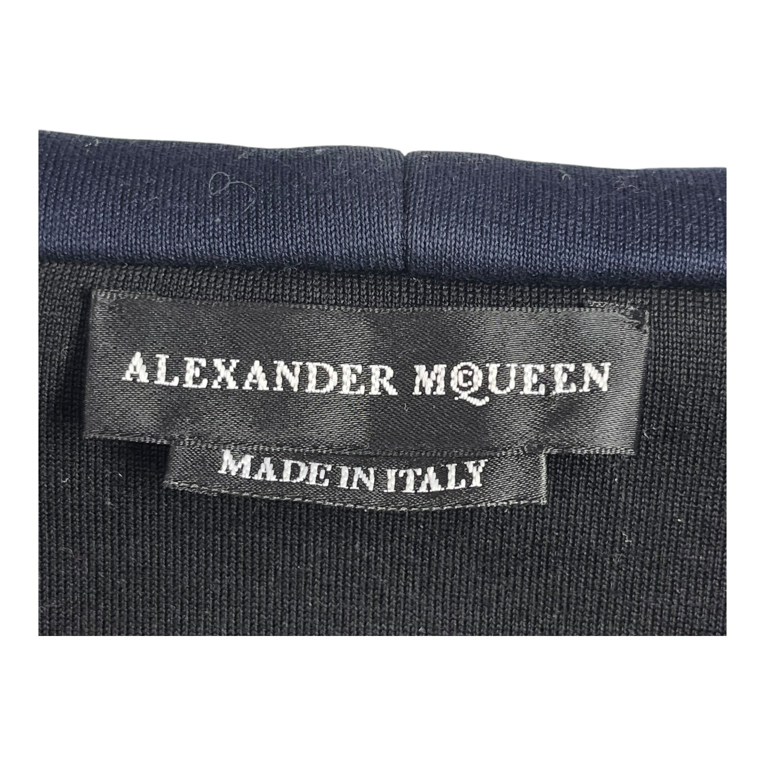 Alexander McQueen/Zip Up Hoodie/L/Cotton/NVY/Panel Zip Up Hoodie view 3