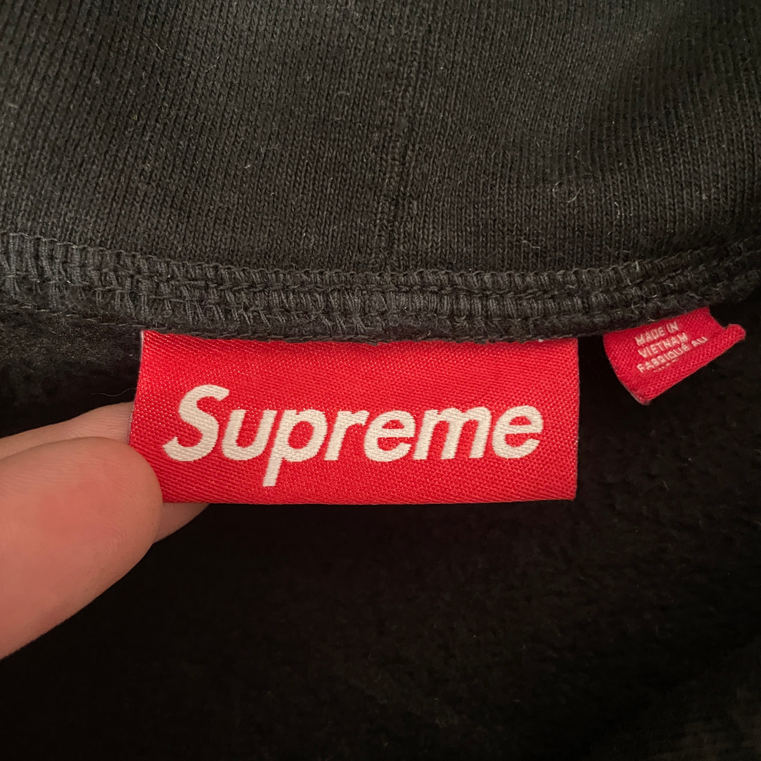 Supreme/Zip Up Hoodie/M/Cotton/BLK/SMALL BOGO ZIP UP view 3