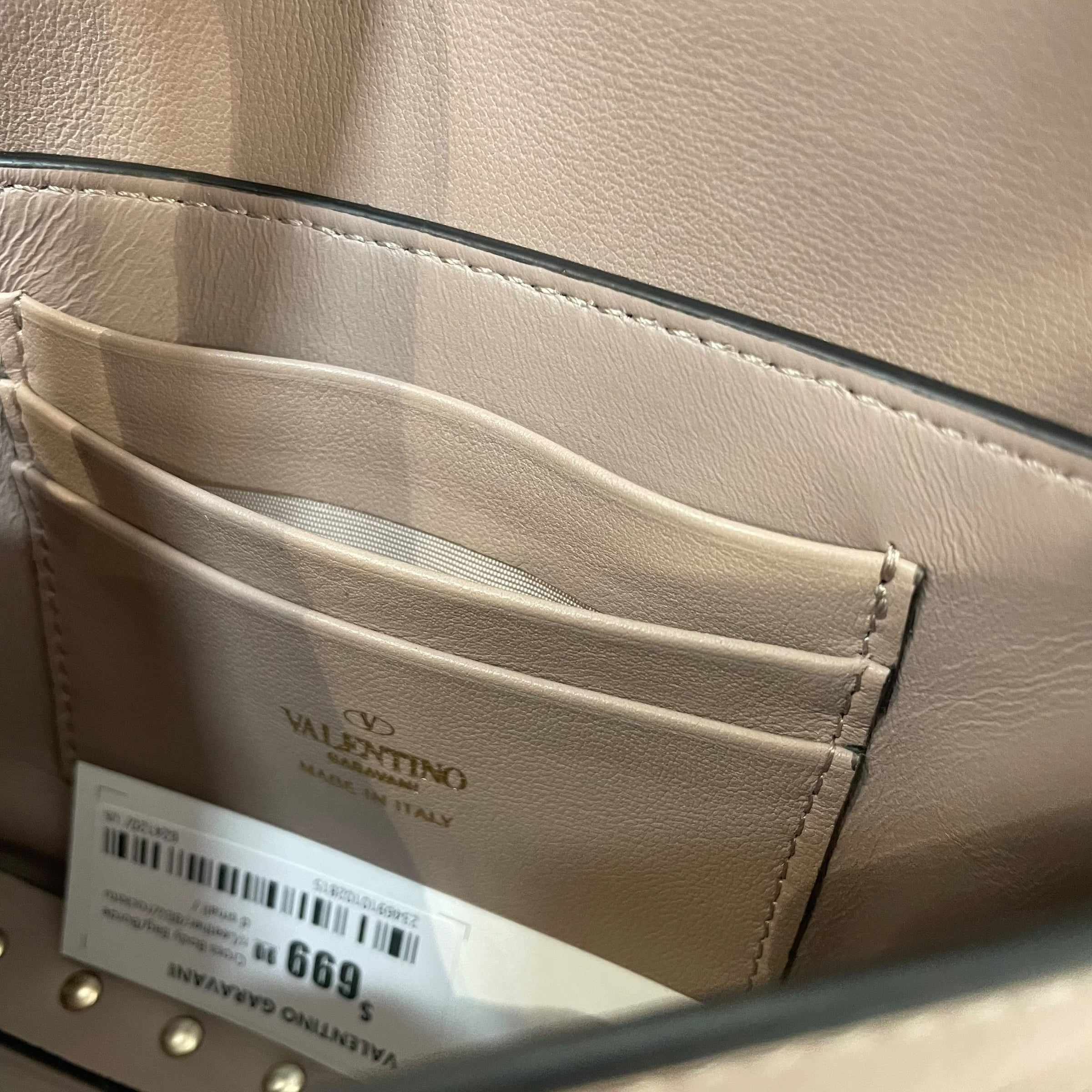 VALENTINO GARAVANI/Cross Body Bag/Border/Leather/BEG/rockstud small view 6