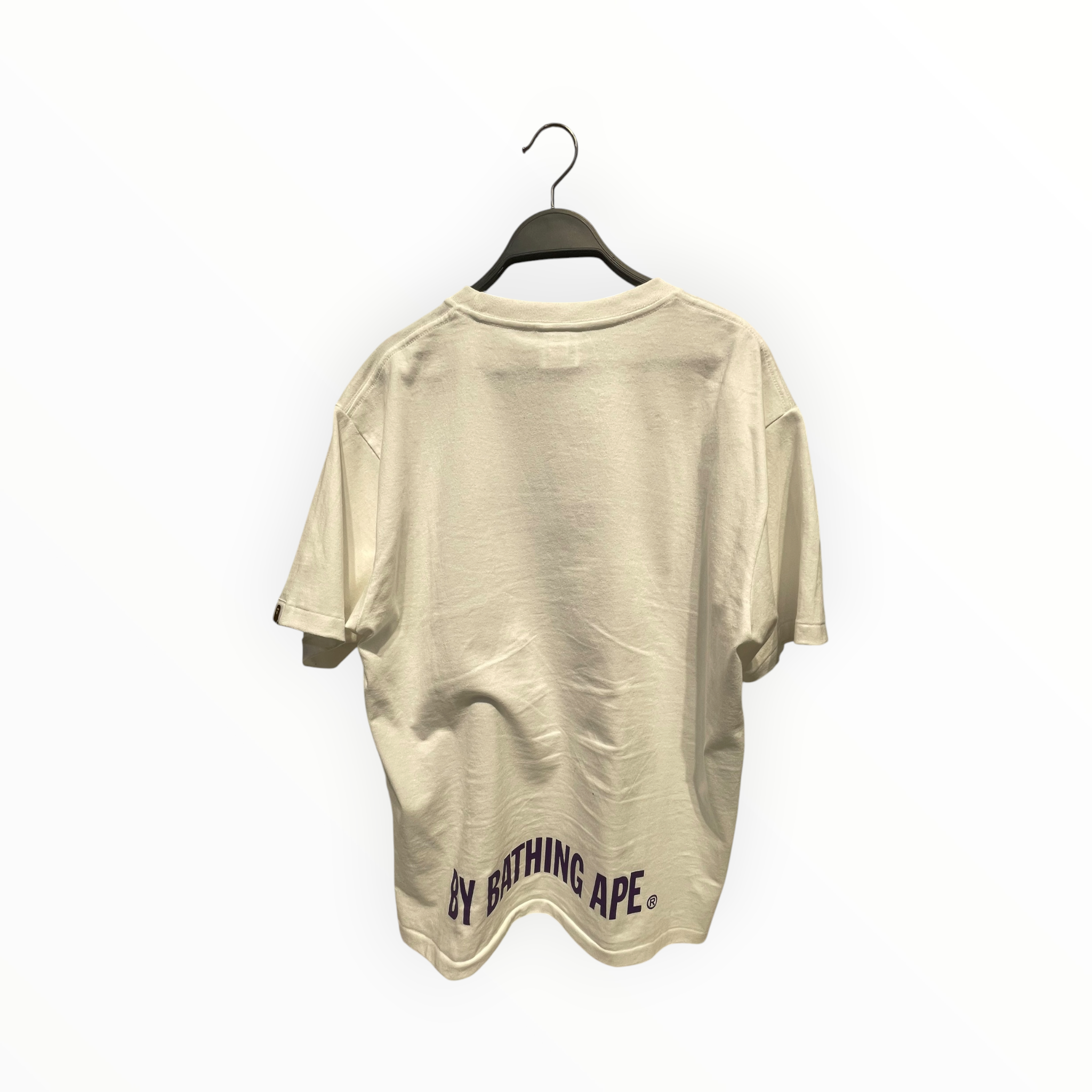 A BATHING APE/T-Shirt/L/Cotton/WHT/Camouflage/PURPLE APE view 2