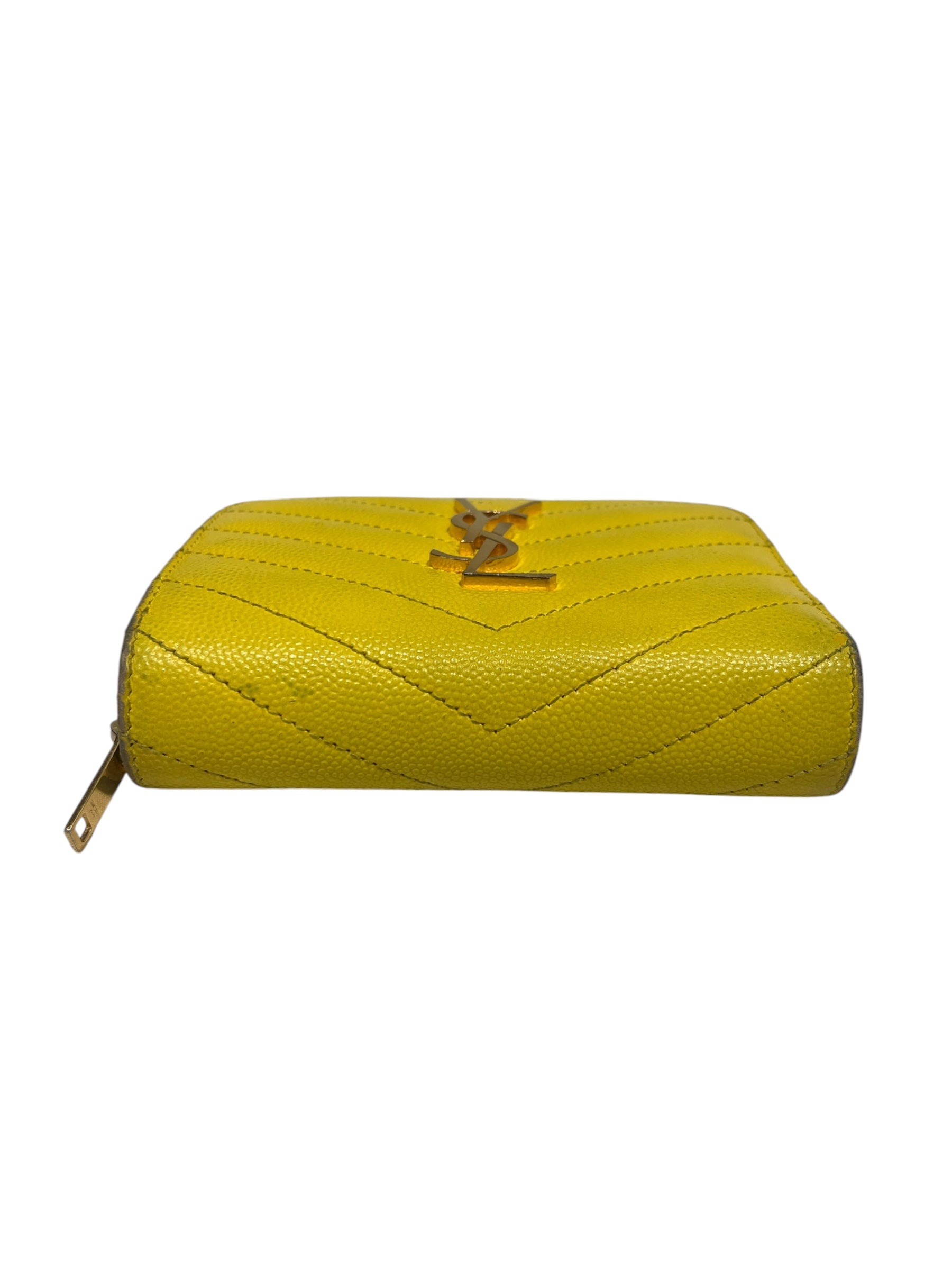 YVES SAINT LAURENT/Bifold Wallet/Leather/YEL/ view 3