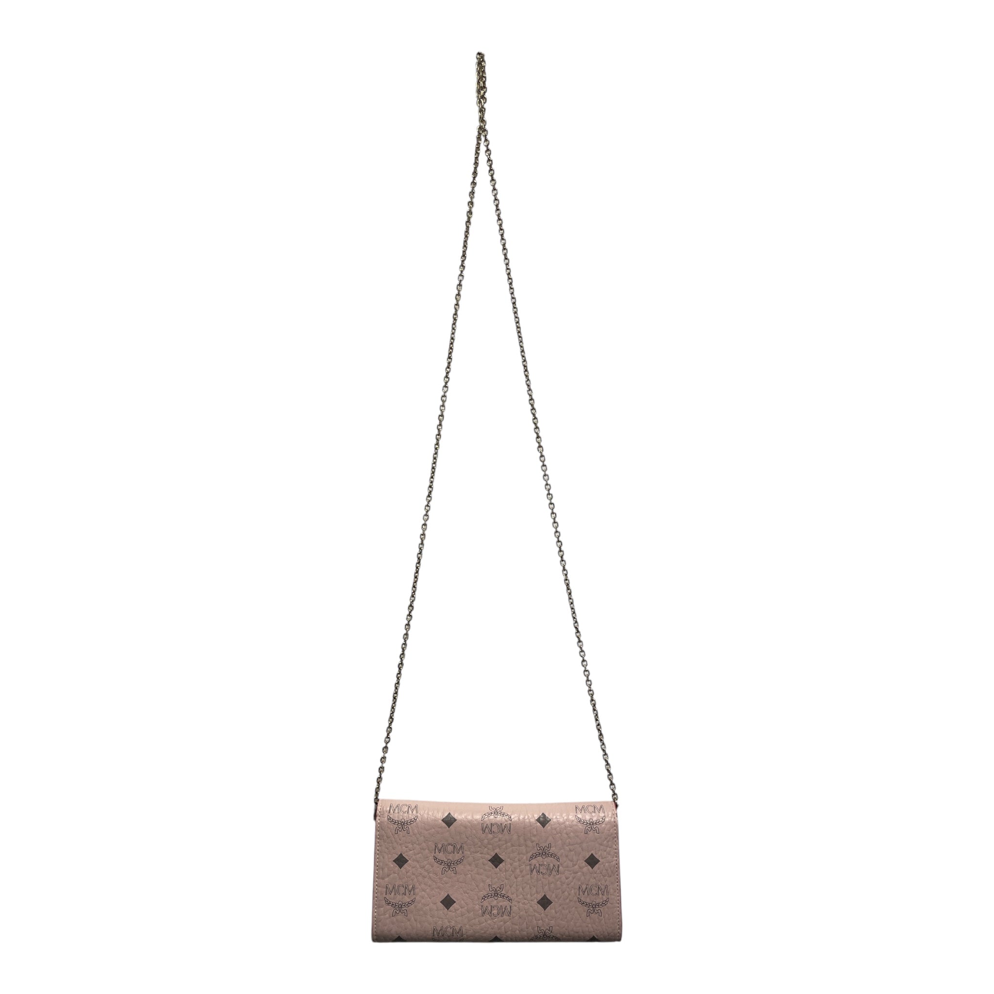 MCM/Cross Body Bag/Monogram/Leather/PNK/Pink Visetos on Chain Bag view 2
