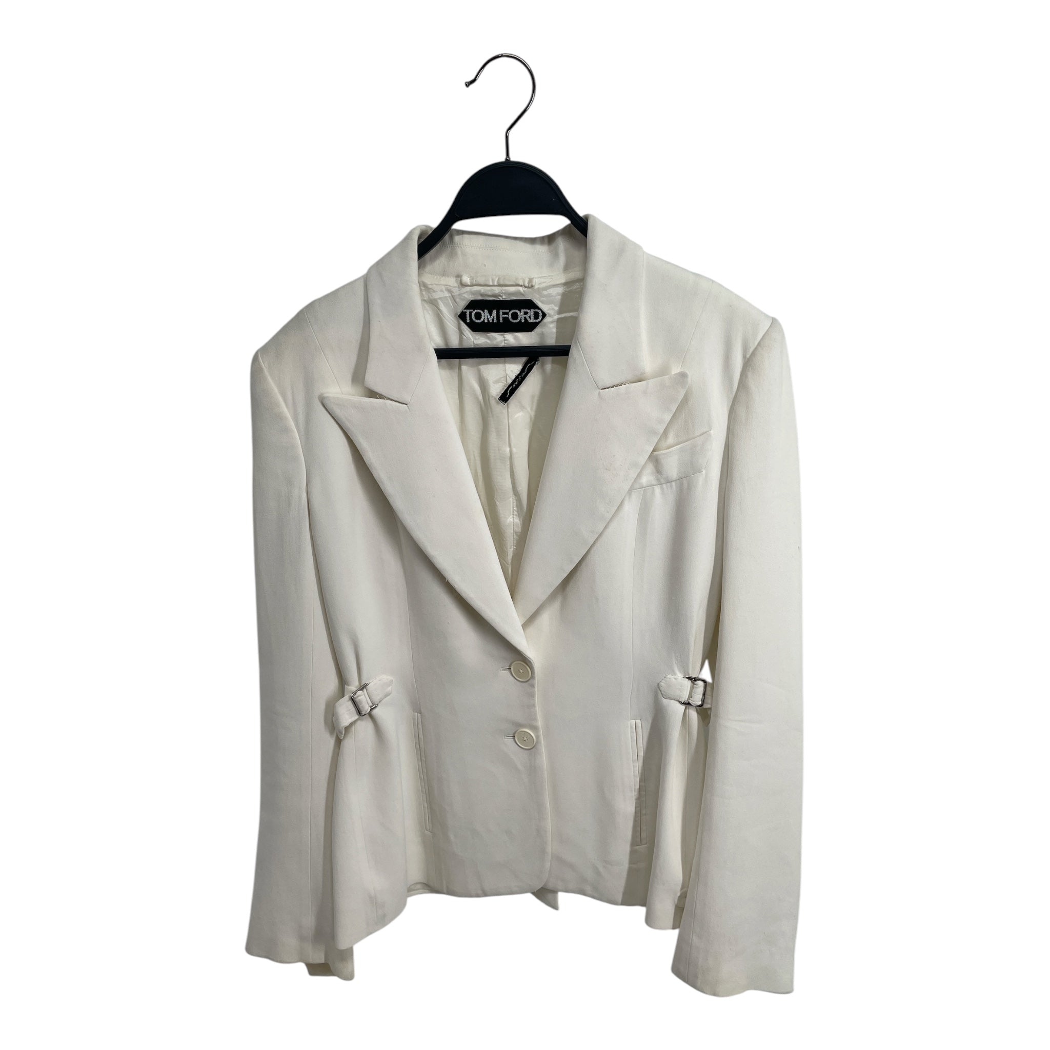 TOM FORD/Jacket/38/Cotton/WHT/BLAZEER WITH BUCKLES view 1