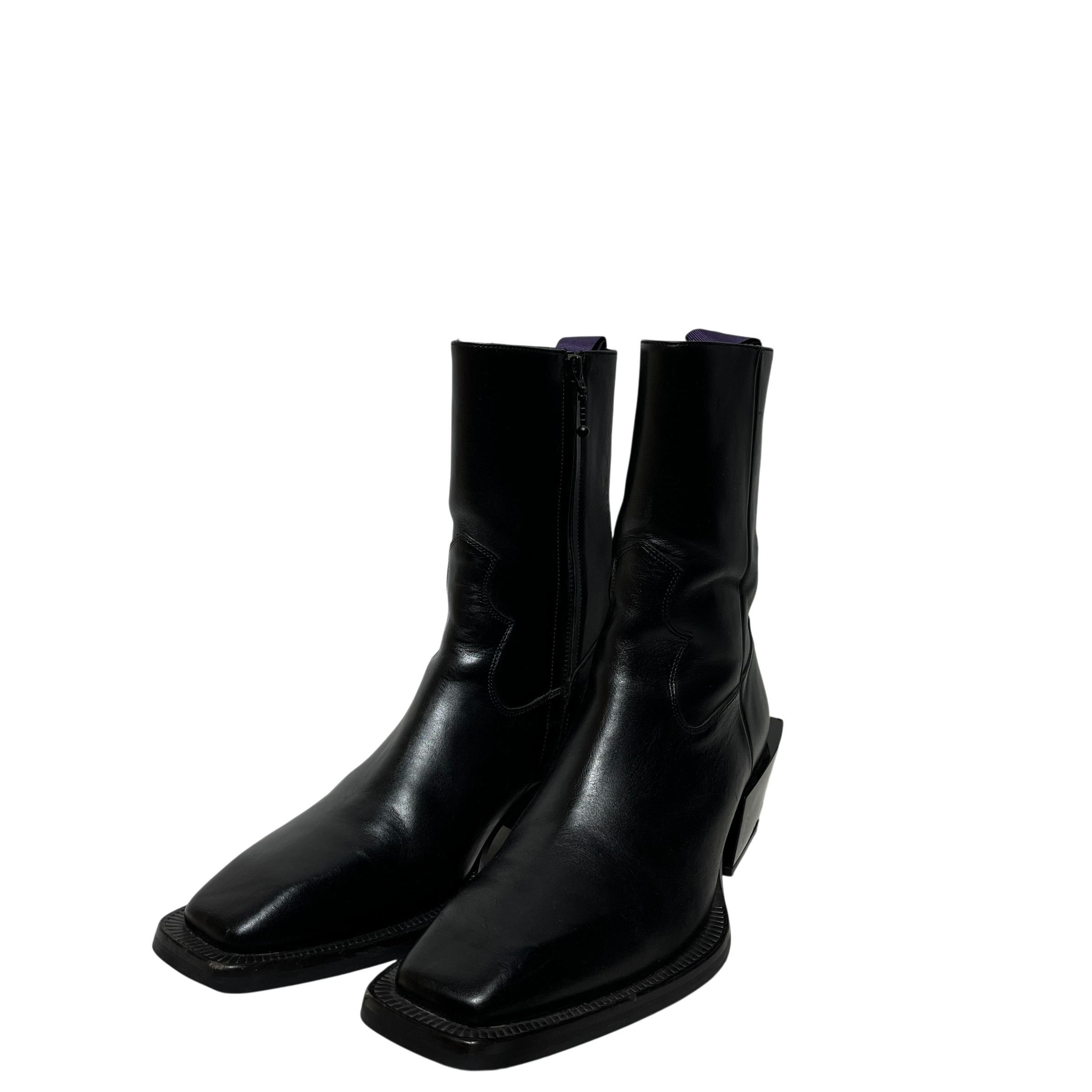 EYTYS/Boots/US 8/Leather/BLK/Luciano Square Heel Boots view 1