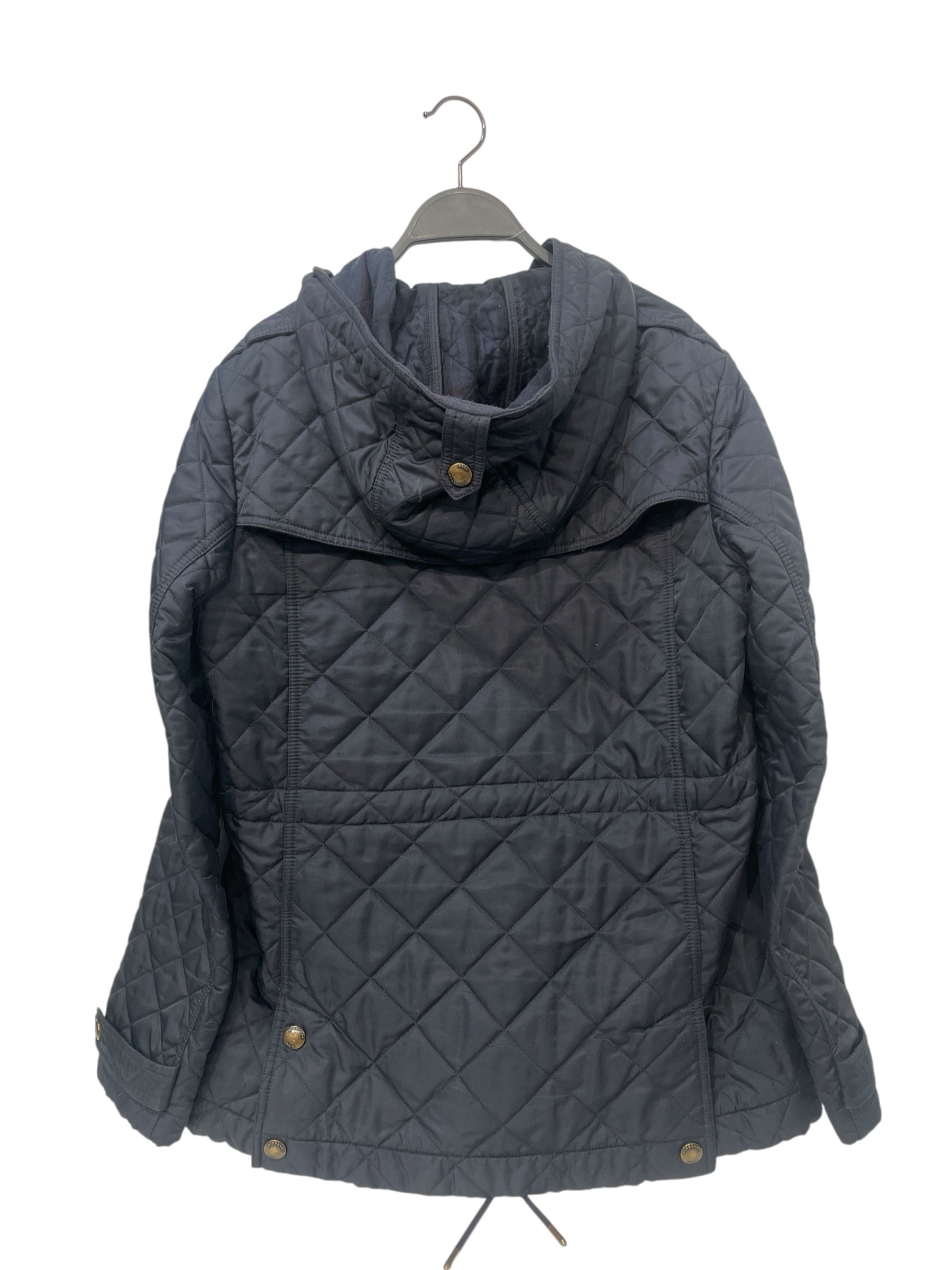 BURBERRY BRIT/Quilted Jkt/L/Cotton/NVY/diamond quilt hooded view 2
