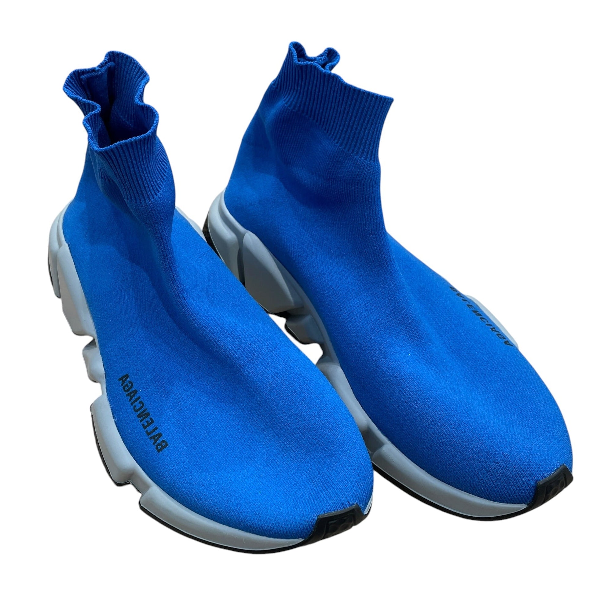 BALENCIAGA/Hi-Sneakers/US 7/Cotton/NVY/SPEED GREY SOLES view 1