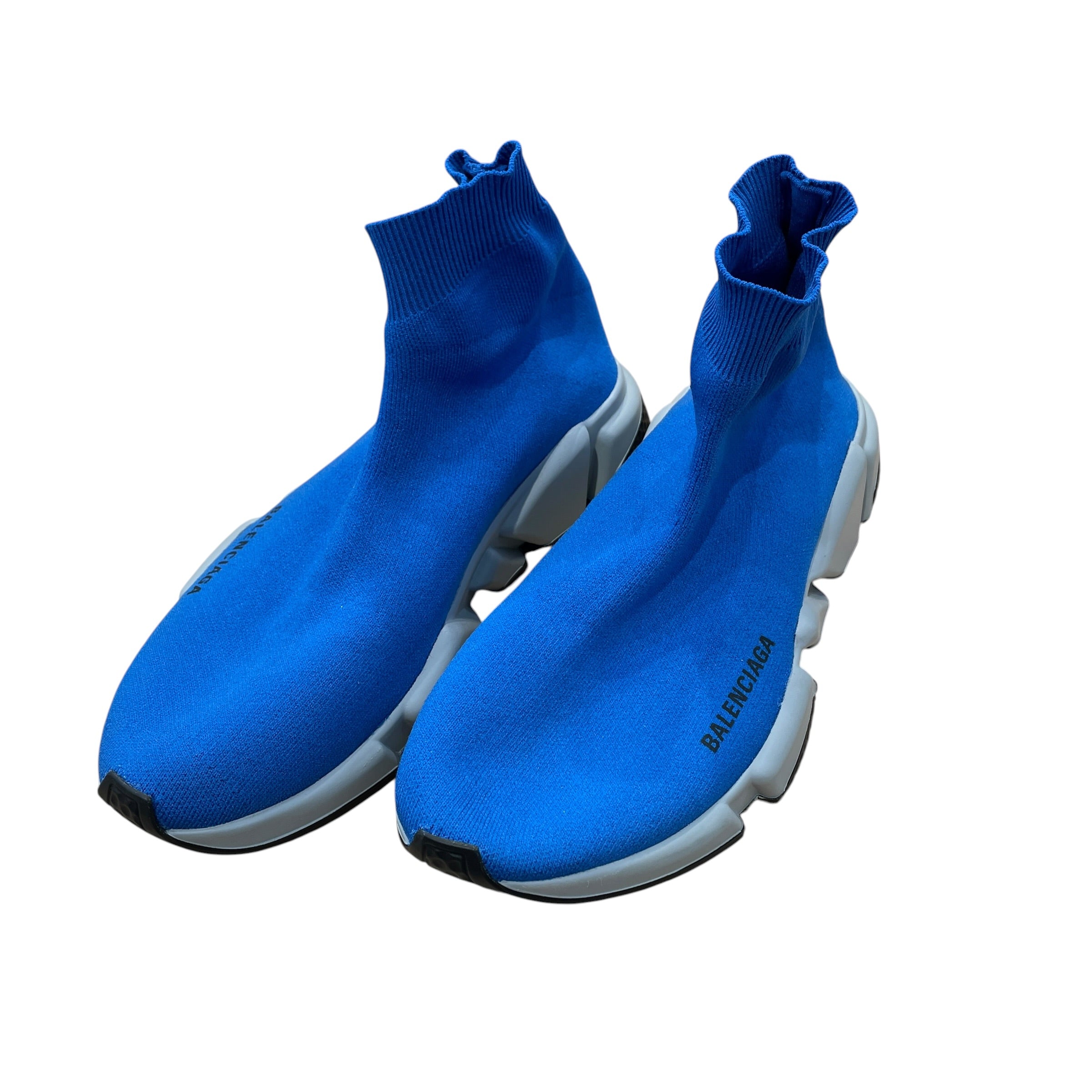 BALENCIAGA/Hi-Sneakers/US 7/Cotton/NVY/SPEED GREY SOLES view 1