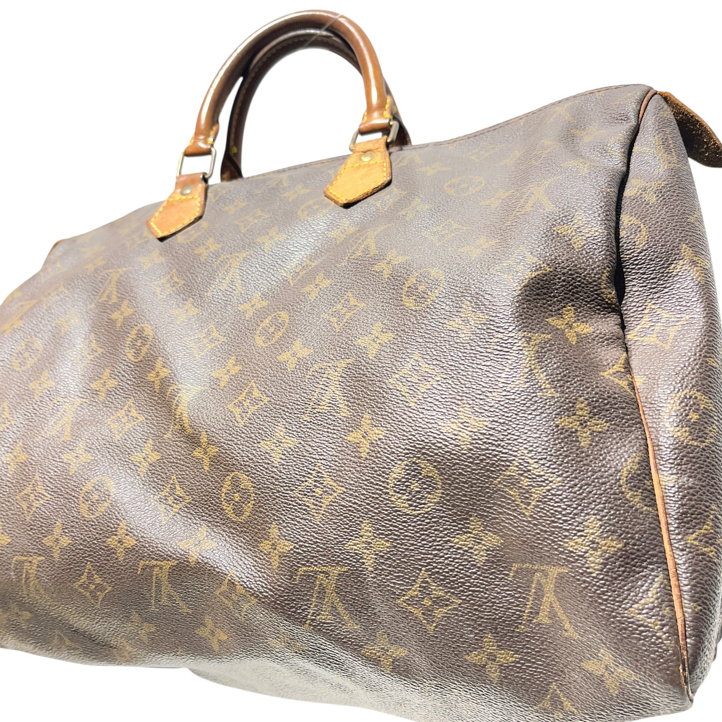 LOUIS VUITTON/Hand Bag/Monogram/Leather/BRW/SPEEDY DUFFLE view 2