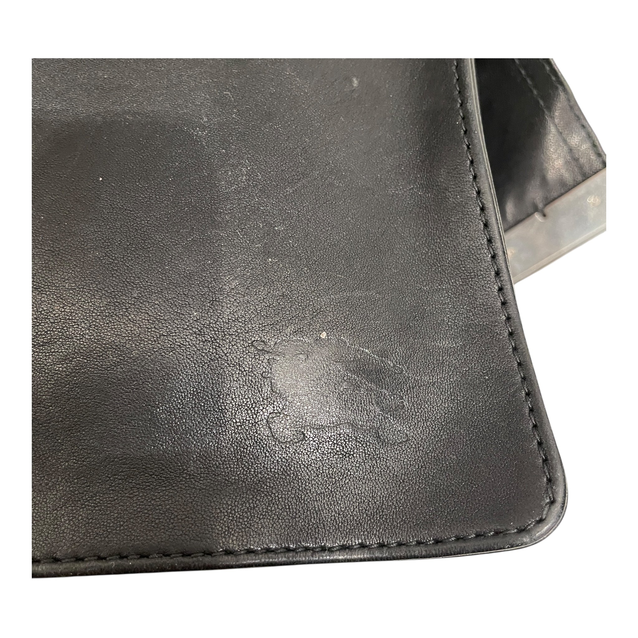 BURBERRY/Cross Body Bag/Leather/BLK/DOUBLE SIDED FLAP BAG view 4