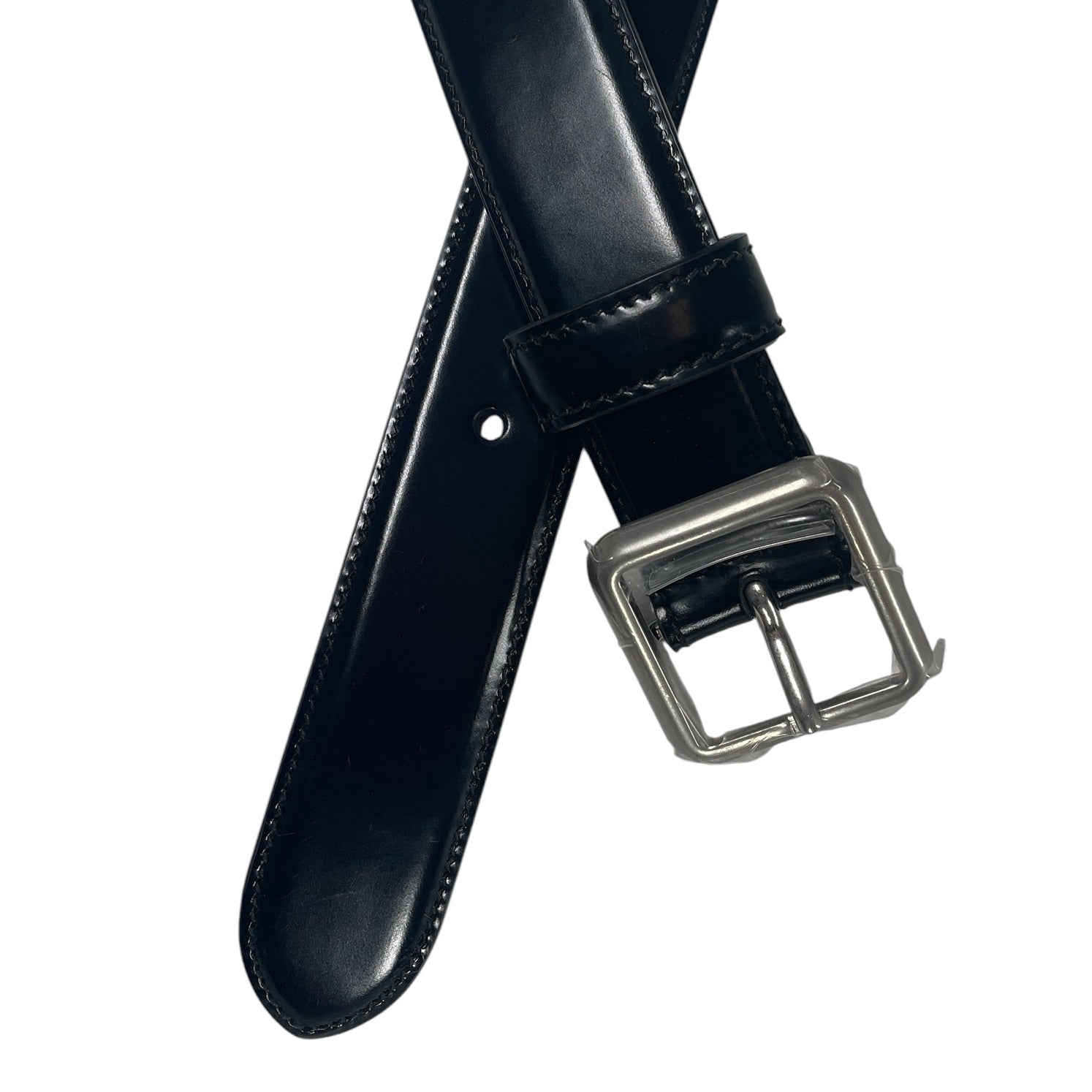 BALENCIAGA/Belt/Leather/BLK/SQUARE BUCKLE SIZE 60 view 2