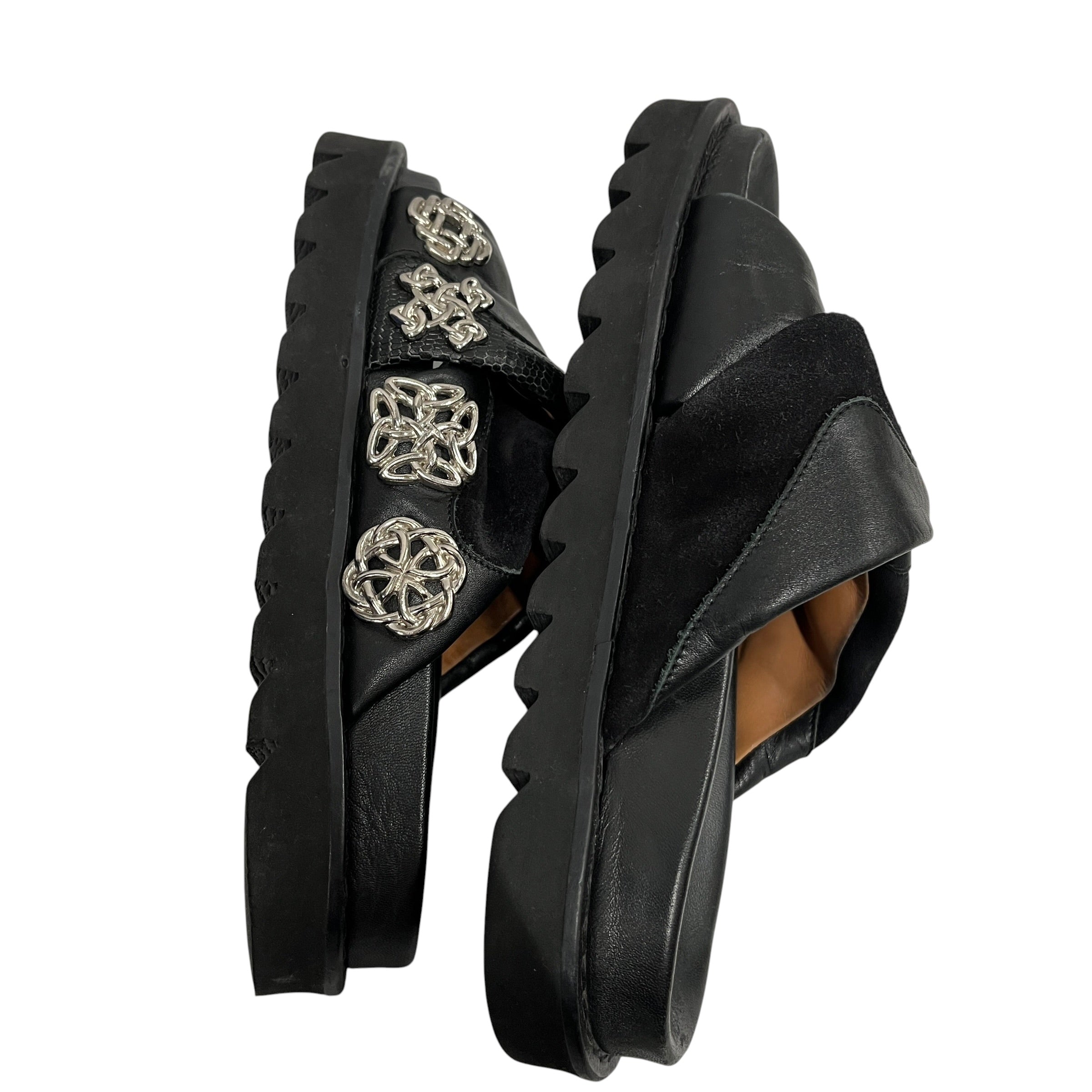 TOGA PULLA/Sandals/US 8/Leather/BLK/STUDDED SLIDES view 8