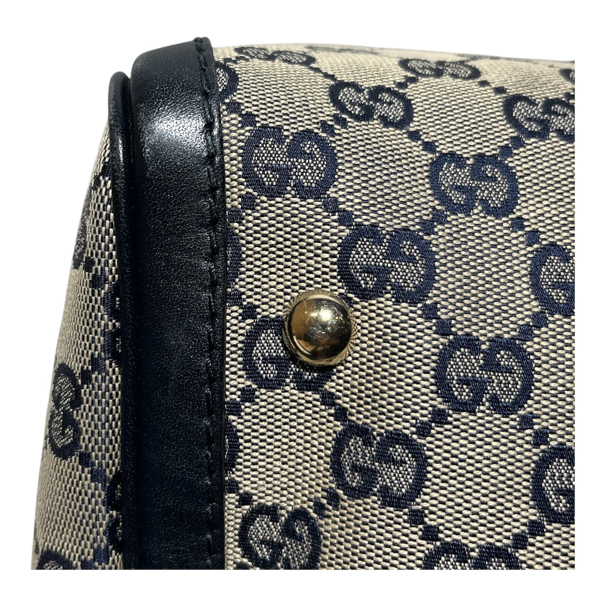 GUCCI/Hand Bag/Monogram/Cotton/BLU/blue all over gg boston view 10