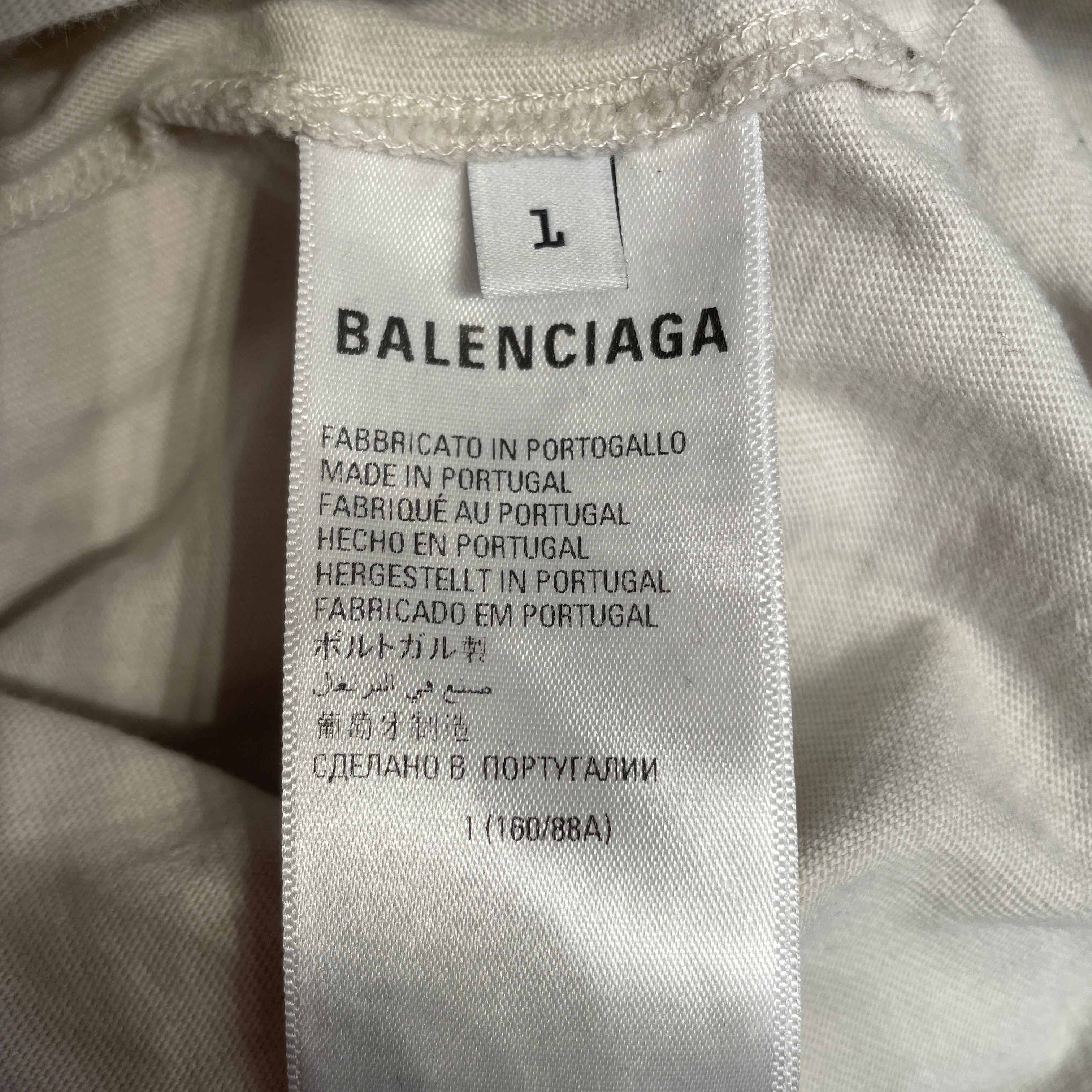 BALENCIAGA/T-Shirt/1/Cotton/CRM/be diffrent apple view 4