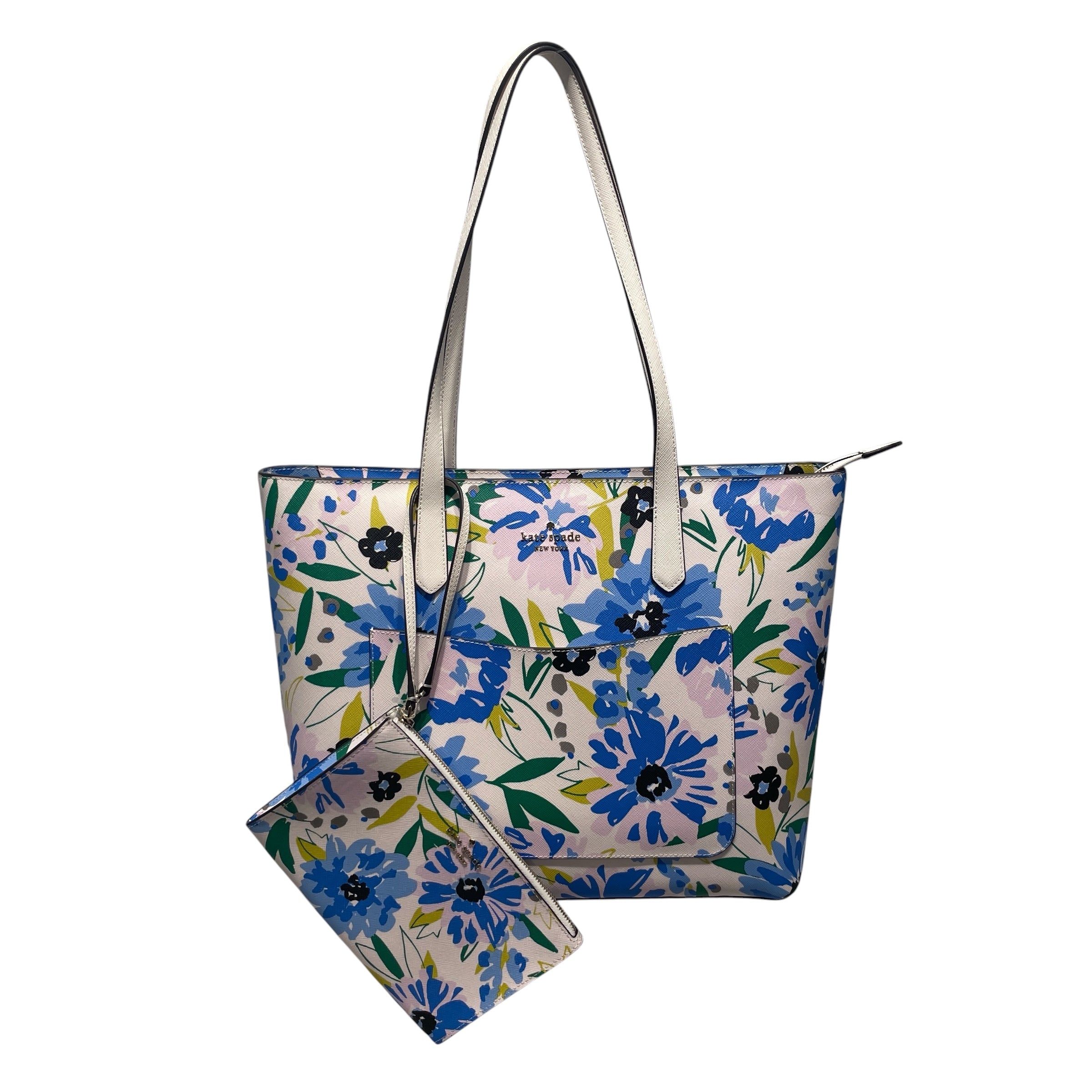 kate spade new york/Tote Bag/Floral Pattern/Leather/BLU/Floral Pattern Bag W Wallet view 1