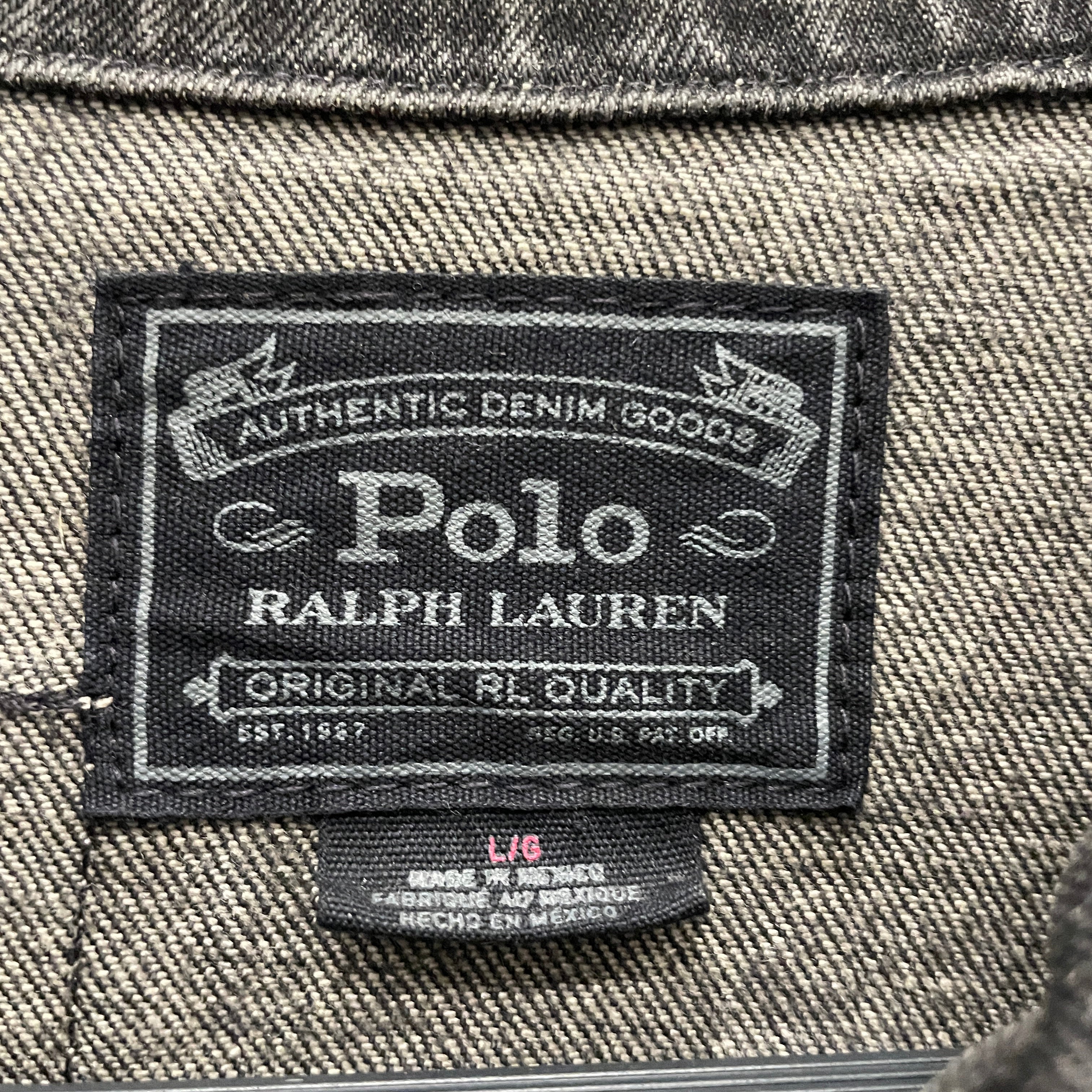 POLO RALPH LAUREN/Denim Jkt/L/Denim/BLK/PATCHED TYPE 3 view 3