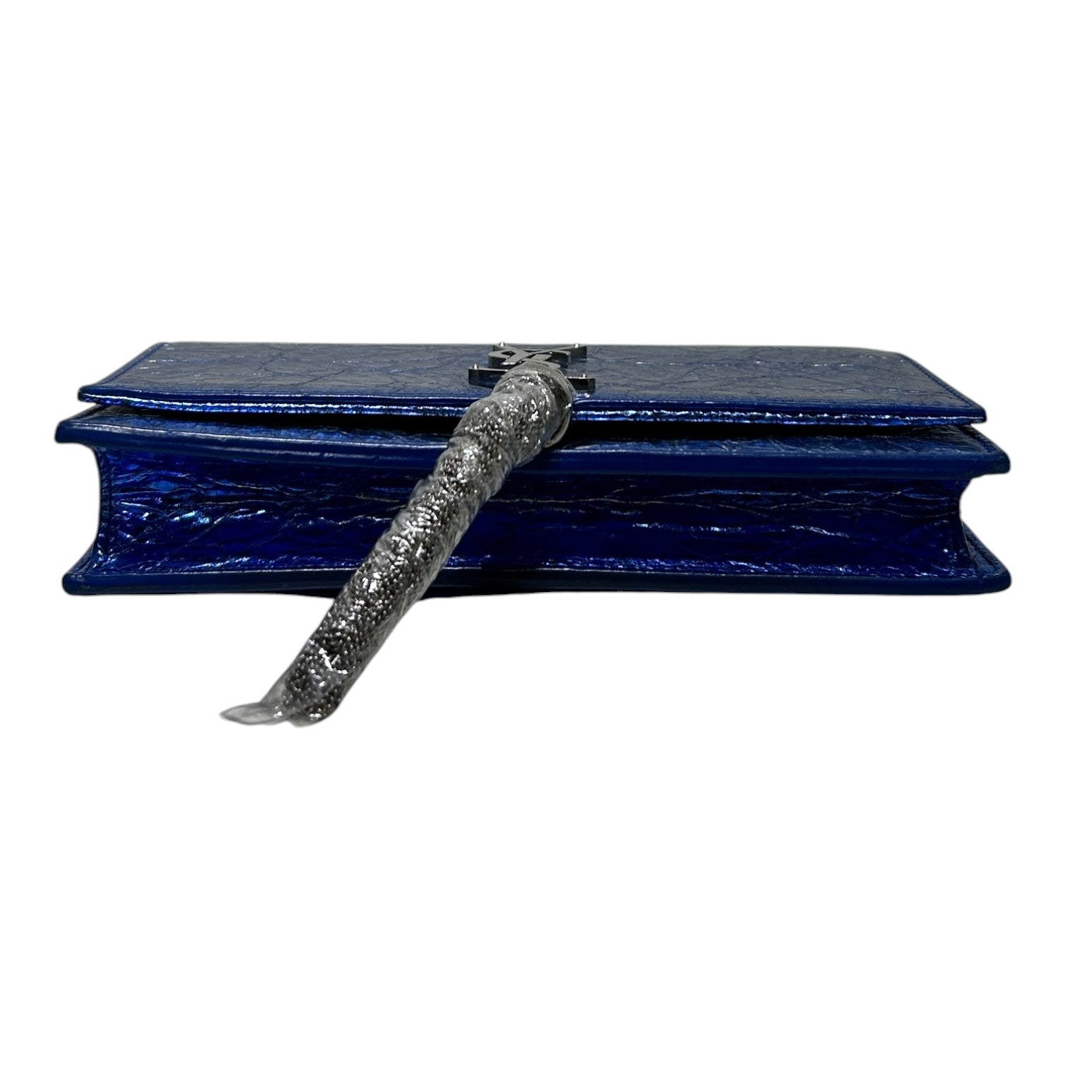SAINT LAURENT/Cross Body Bag/BLU/CHRME SLV HARDWARE W TASSLE view 3