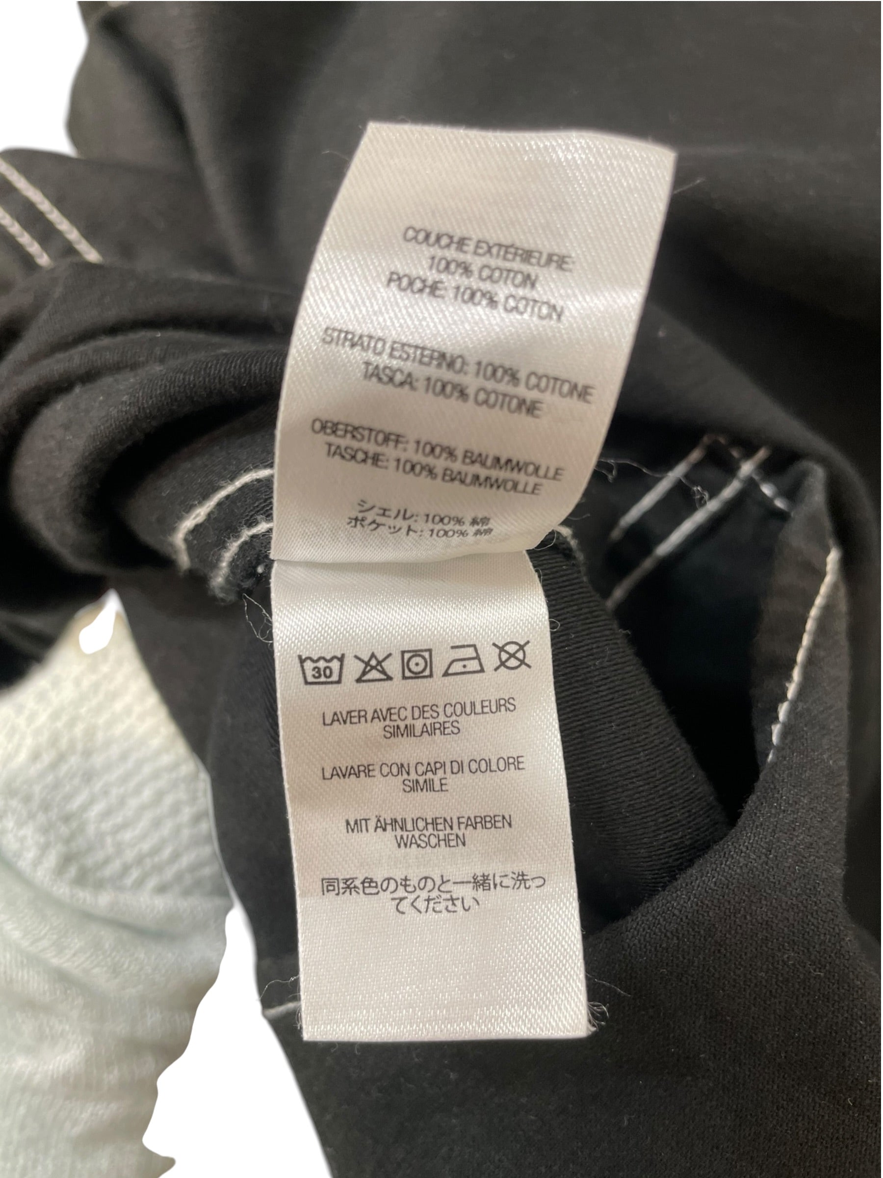 Supreme/LS Shirt/XL/Cotton/BLK/white stitching view 5