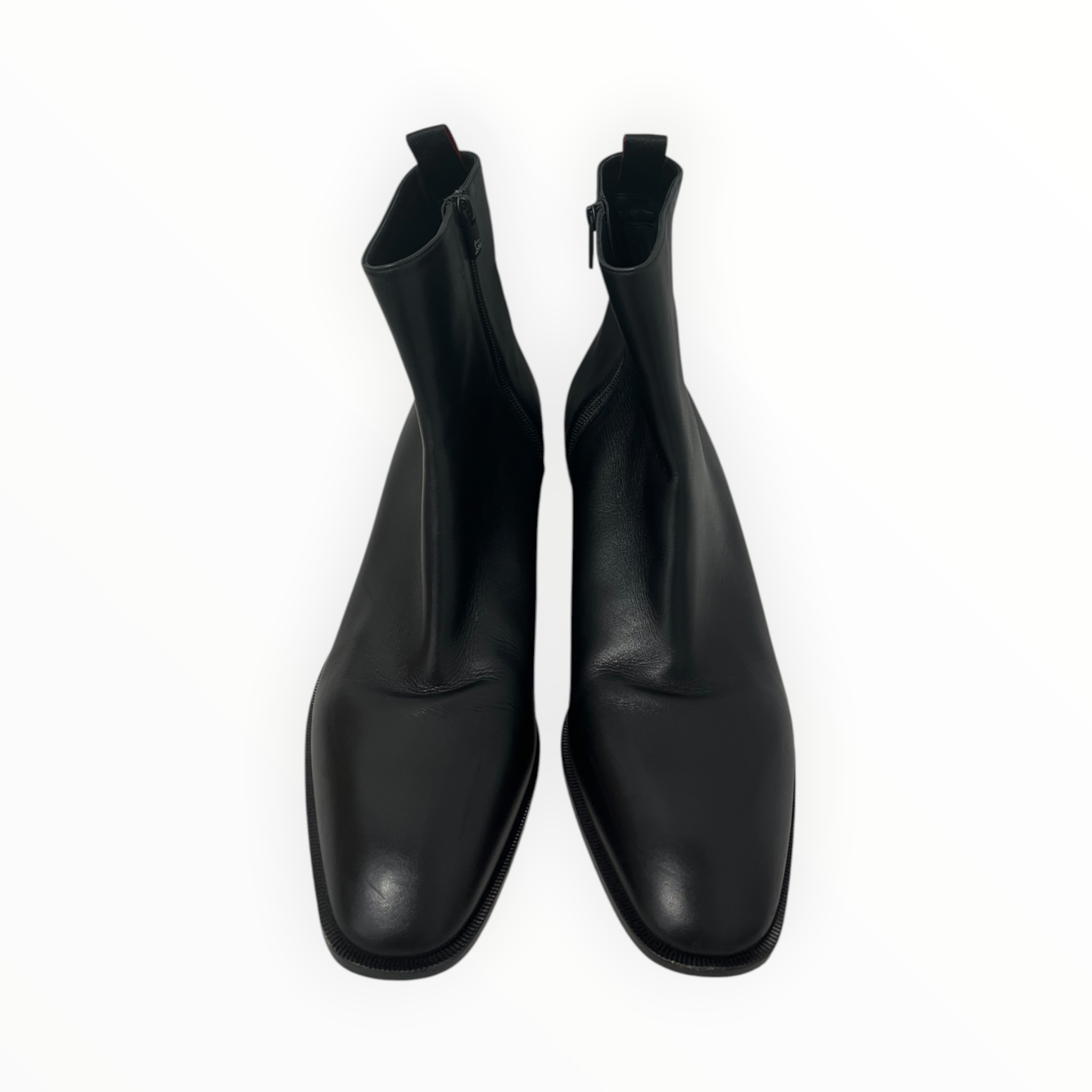Christian Louboutin/Boots/EU 43/Leather/BLK/Side Zip/PULL TAB SMALL HEEL view 4