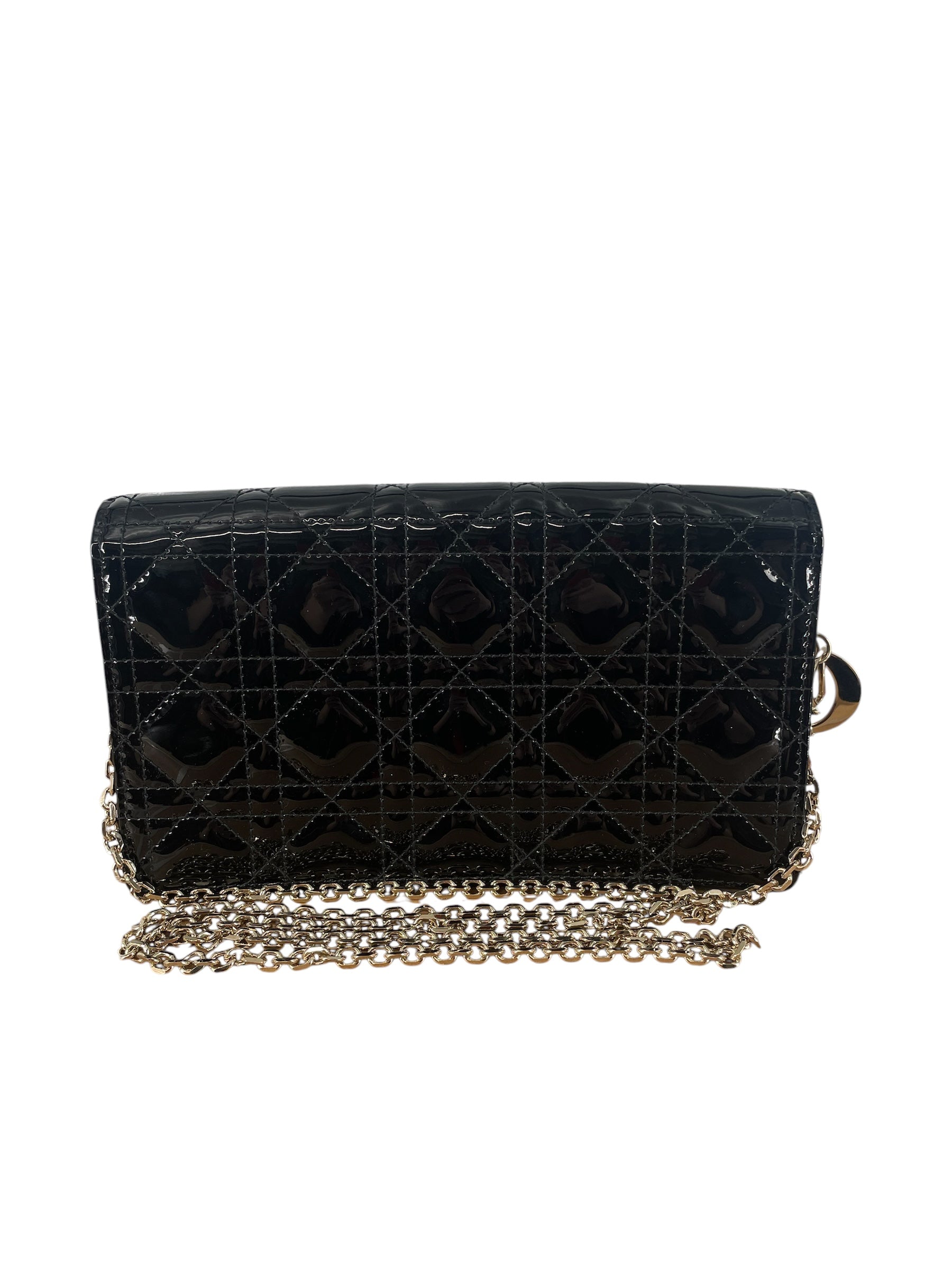 Christian Dior/Cross Body Bag/Leather/BLK/PATENT LEATHER LADY DIOR 48MA0 view 1