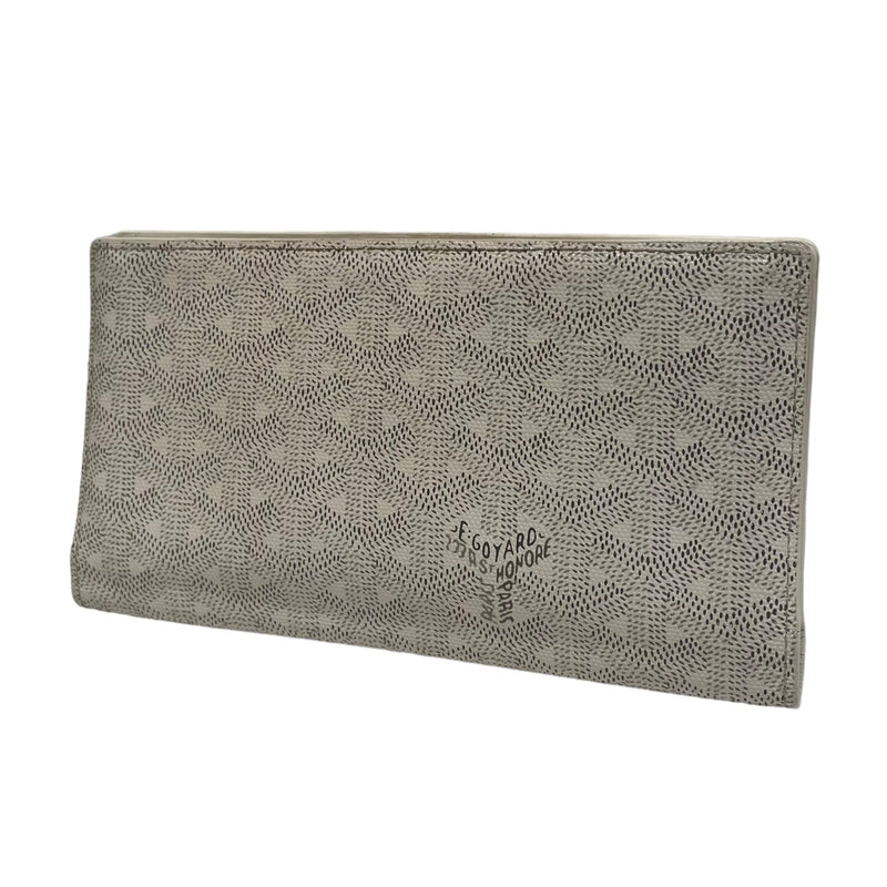GOYARD/Long Wallet/All Over Print/Leather/WHT/Y all over
