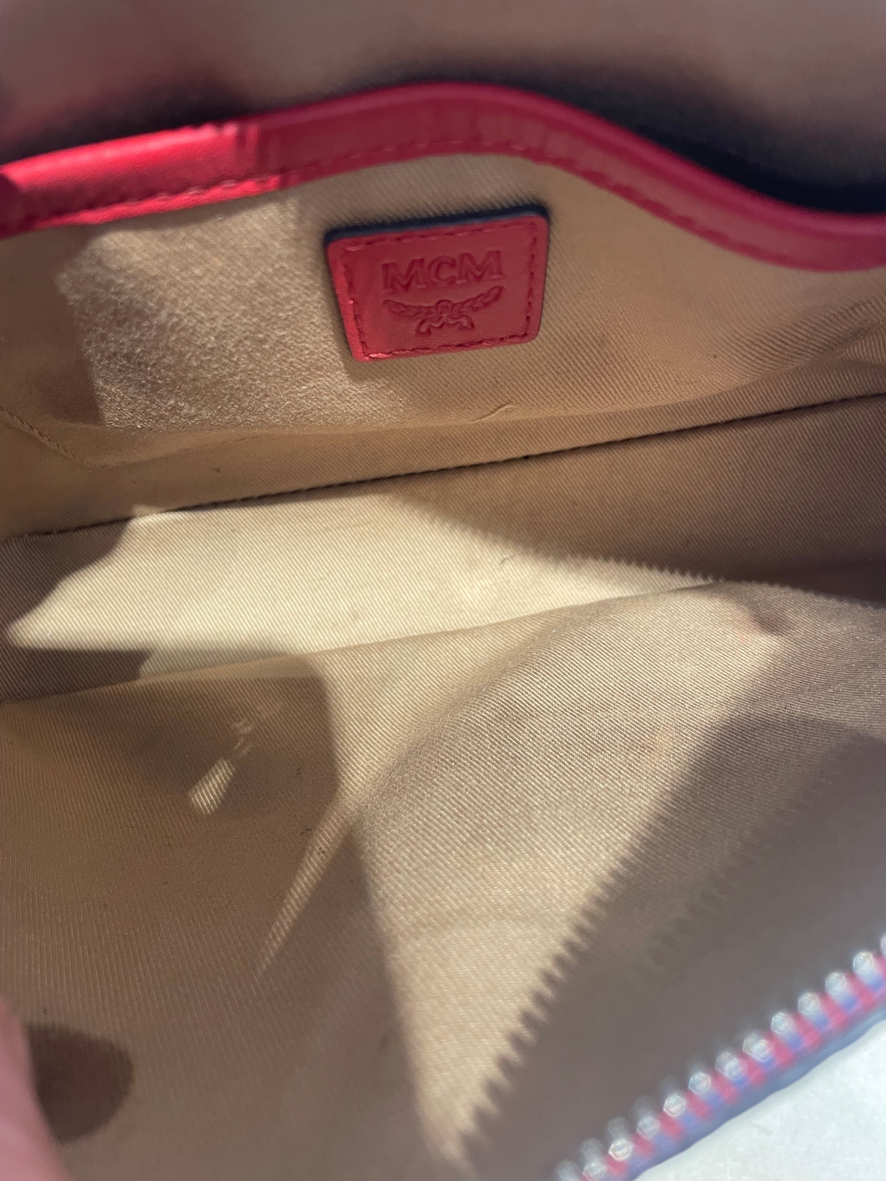 MCM/Bag/All Over Print/RED/Canvas Visetos Monogram view 3