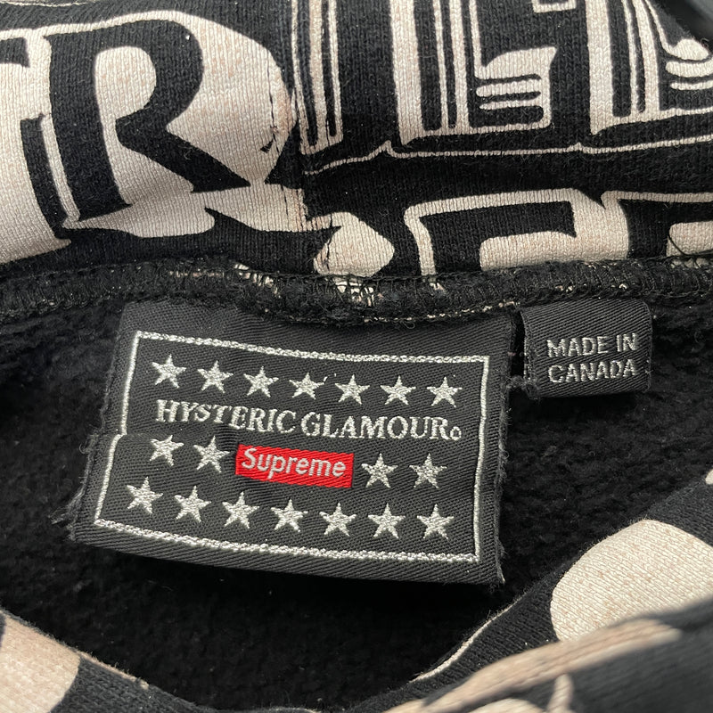 Supreme/HYSTERIC GLAMOUR/Hoodie/L/All Over Print/Cotton/BLK/