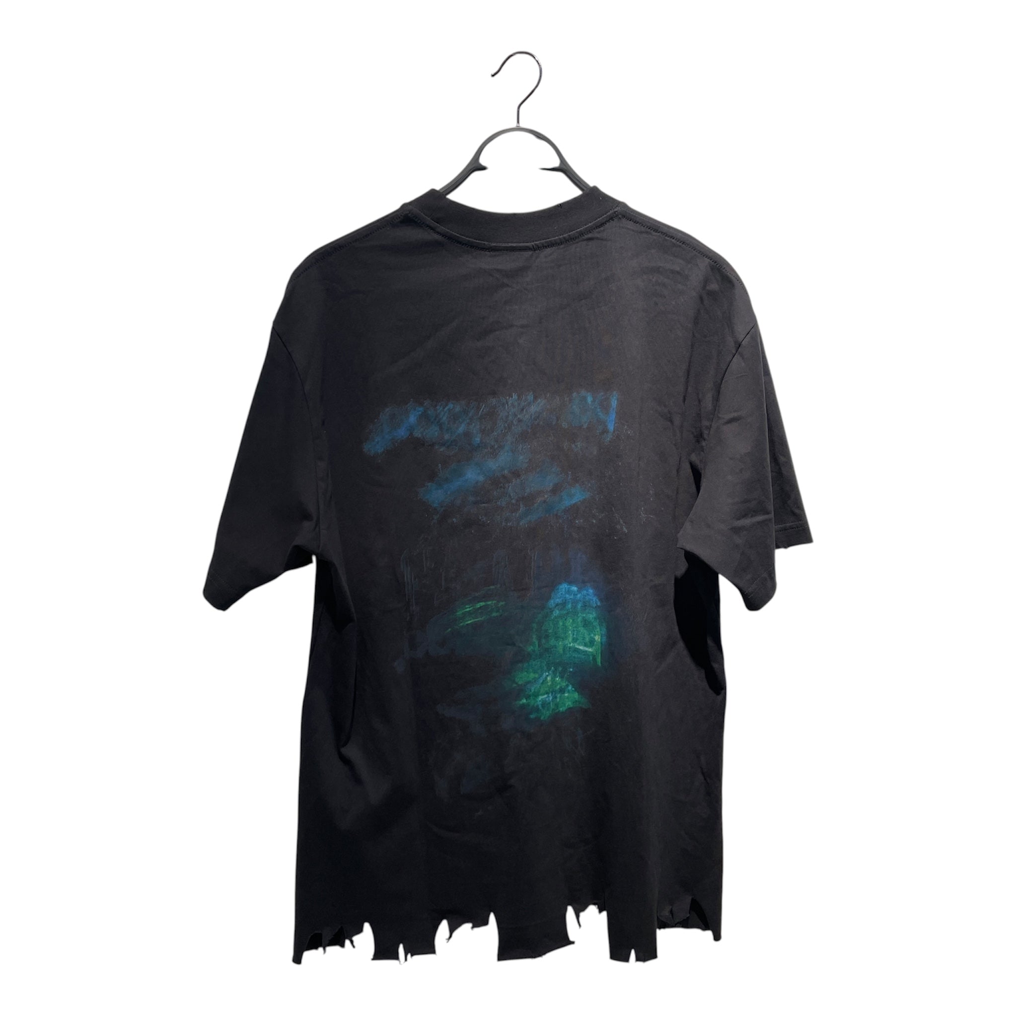 BALENCIAGA/T-Shirt/S/Cotton/BLK/Graphic/crayon graffiti view 2