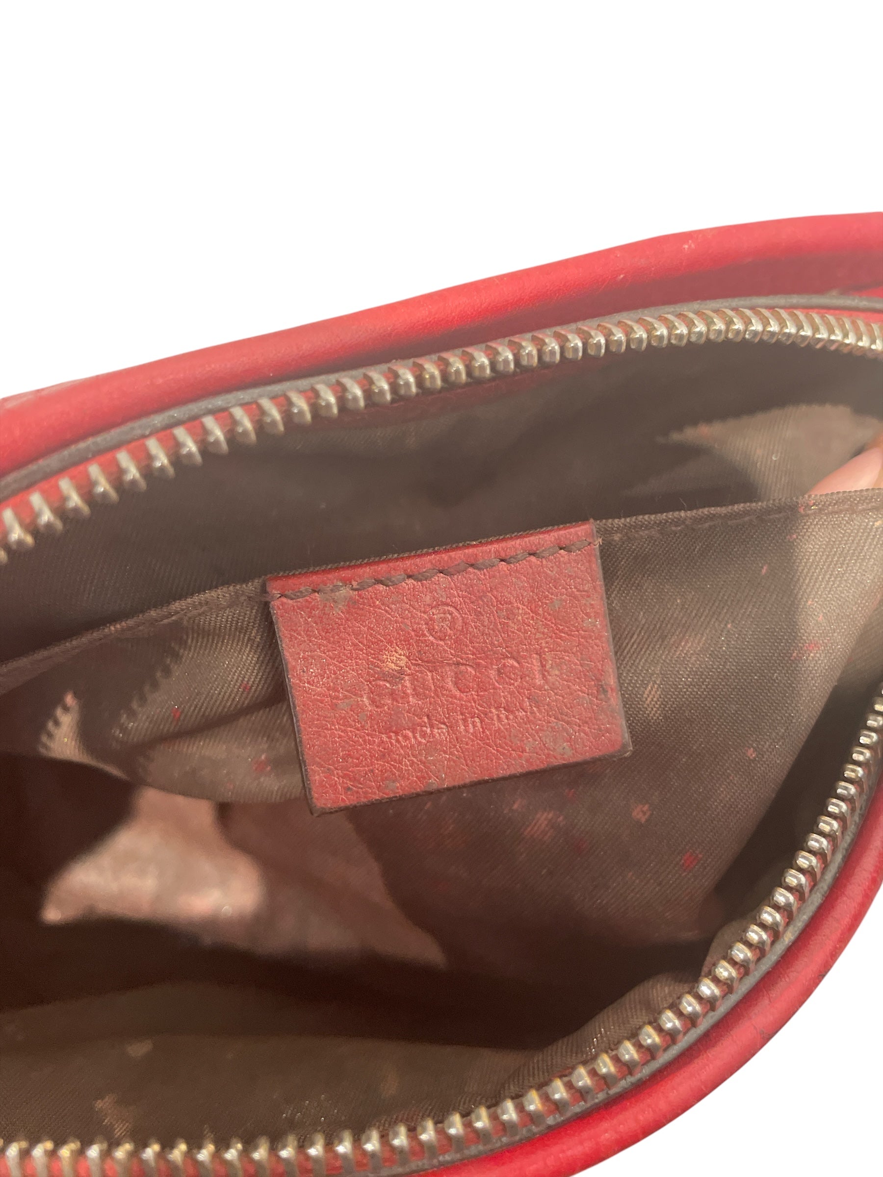 GUCCI/Pouch/Leather/RED/GG LOGO TOILETRY BAG view 3