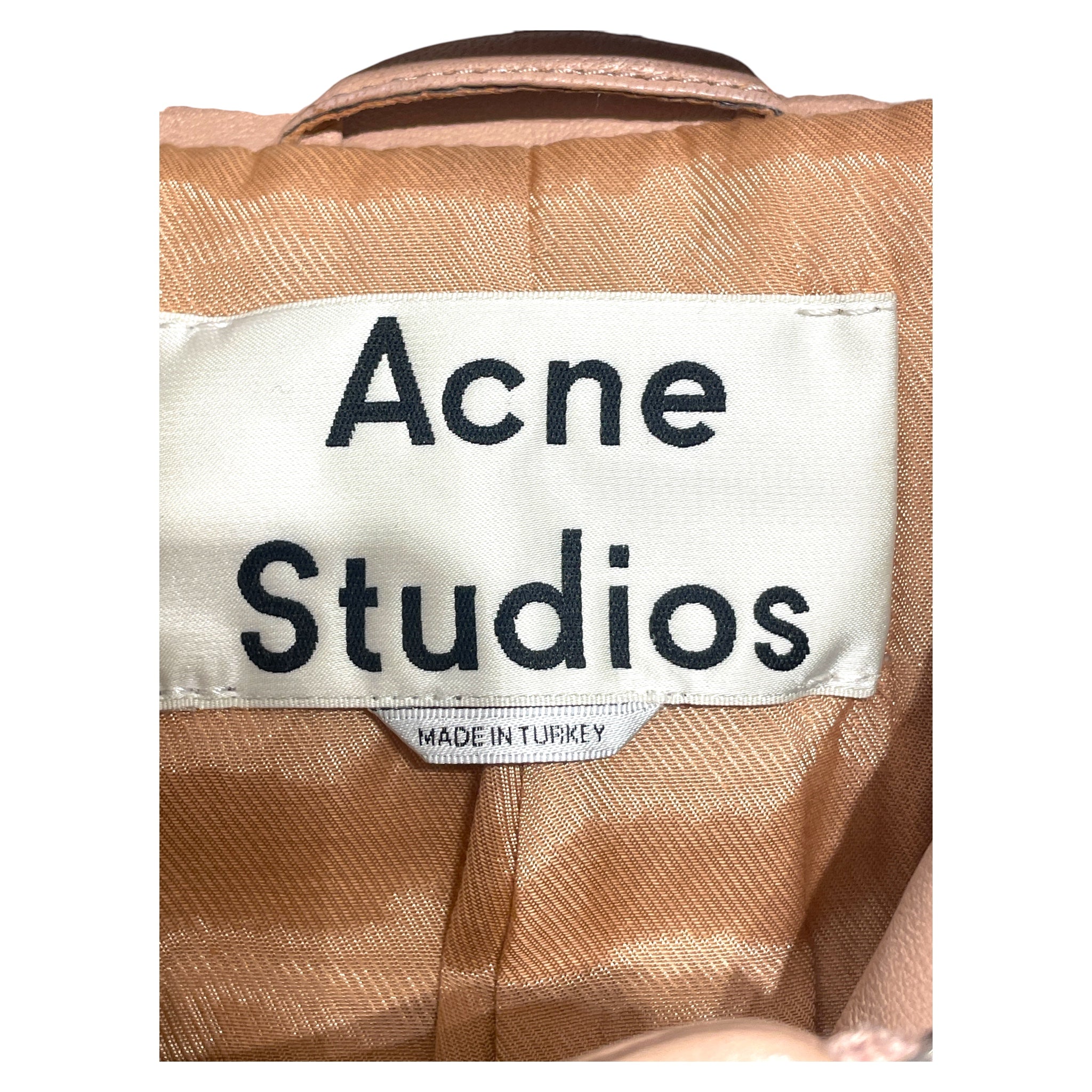 Acne Studios/Leather Jkt/34/Leather/BEG/Moto Jacket view 3