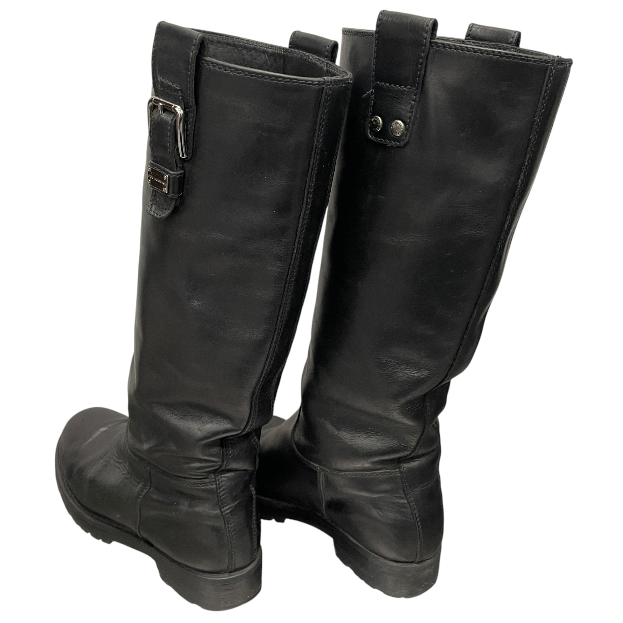 DOLCE&GABBANA/Boots/EU 39/Leather/BLK/MOTO BOOTS CALFSKIN view 2