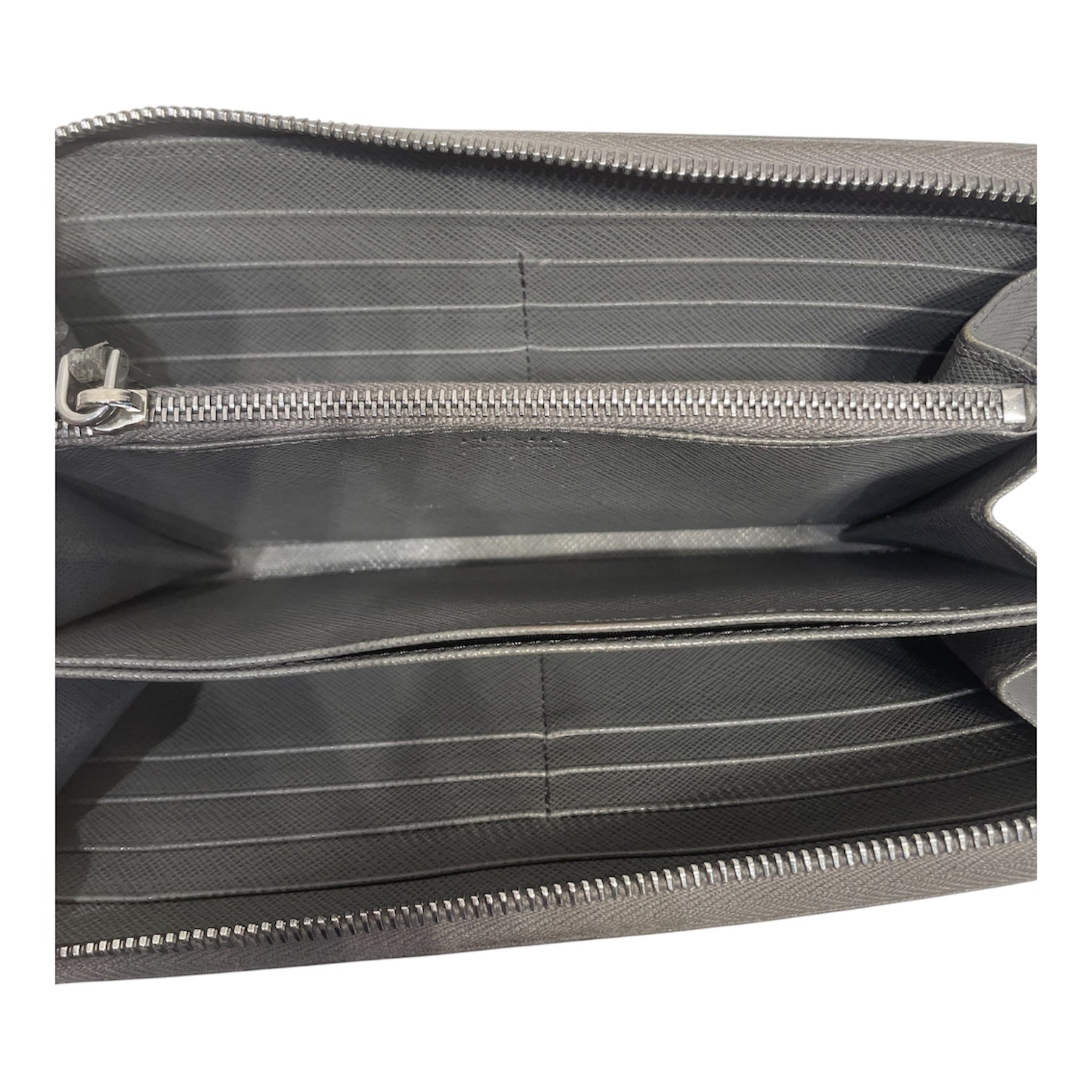 PRADA/Long Wallet/Leather/SLV/L's/Saffiano continental view 4