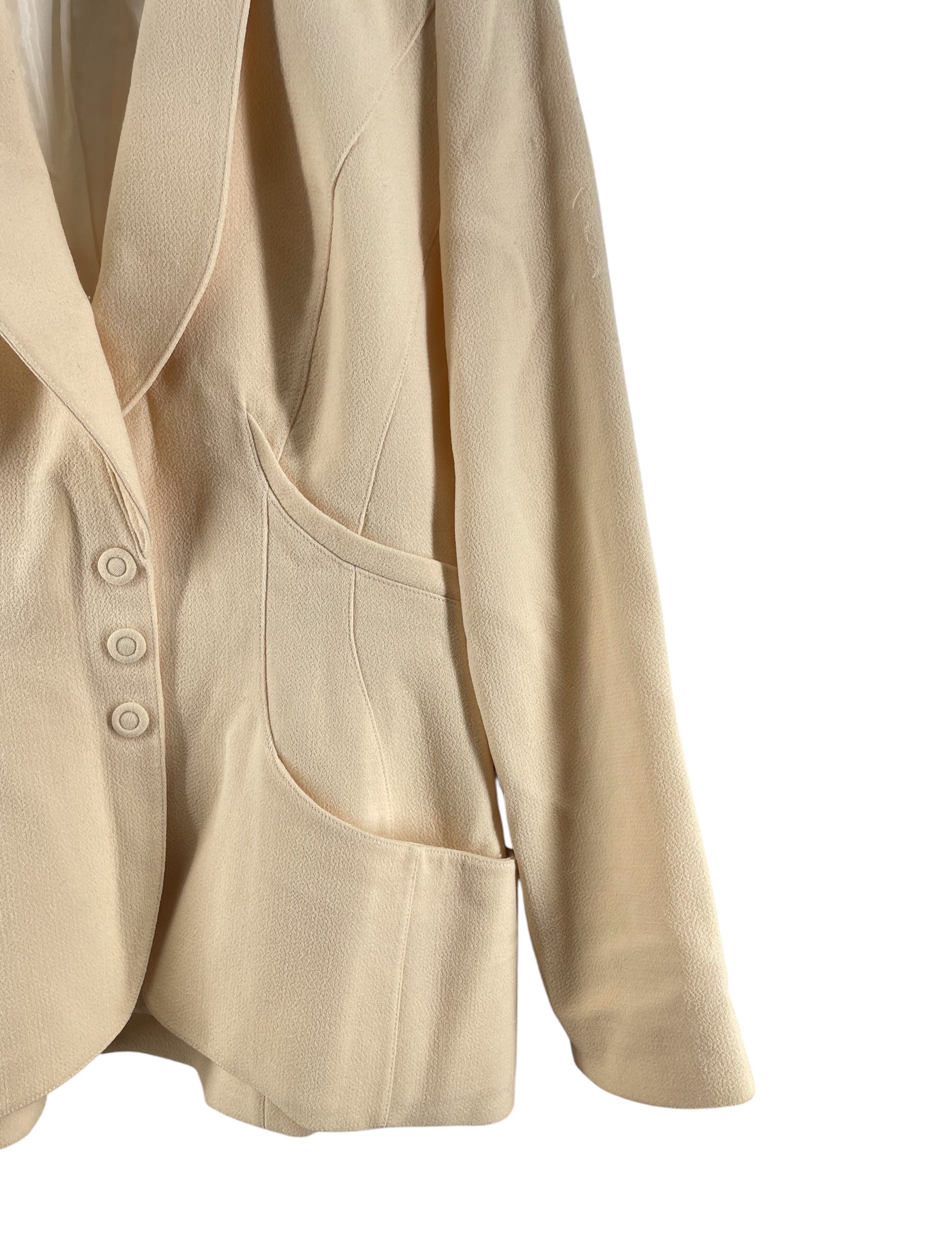 Thierry Mugler/Tailored Jkt/42/Wool/CRM/ view 4