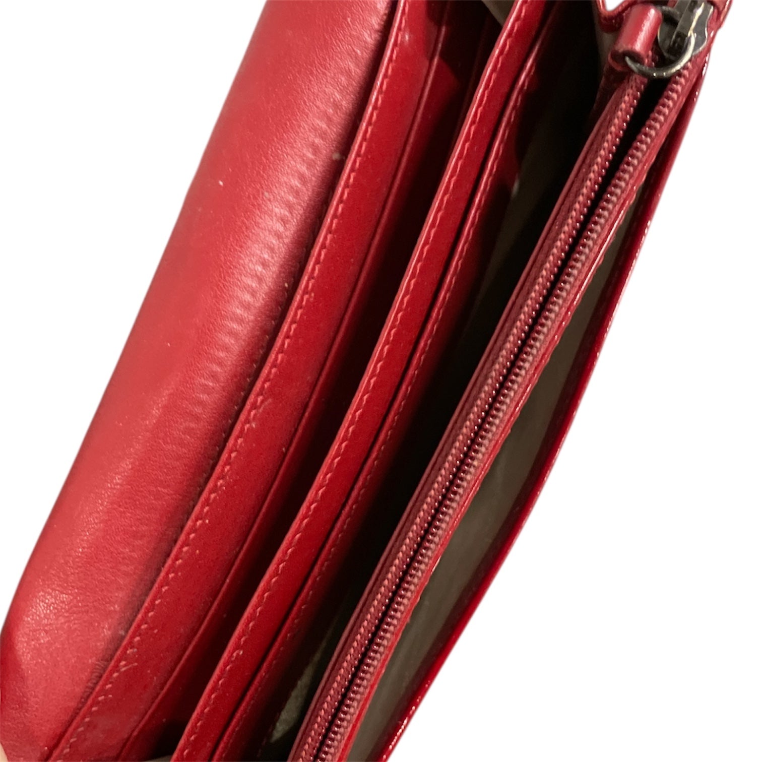 BURBERRY/Long Wallet/M/Leather/RED/SILVER DECAL view 5