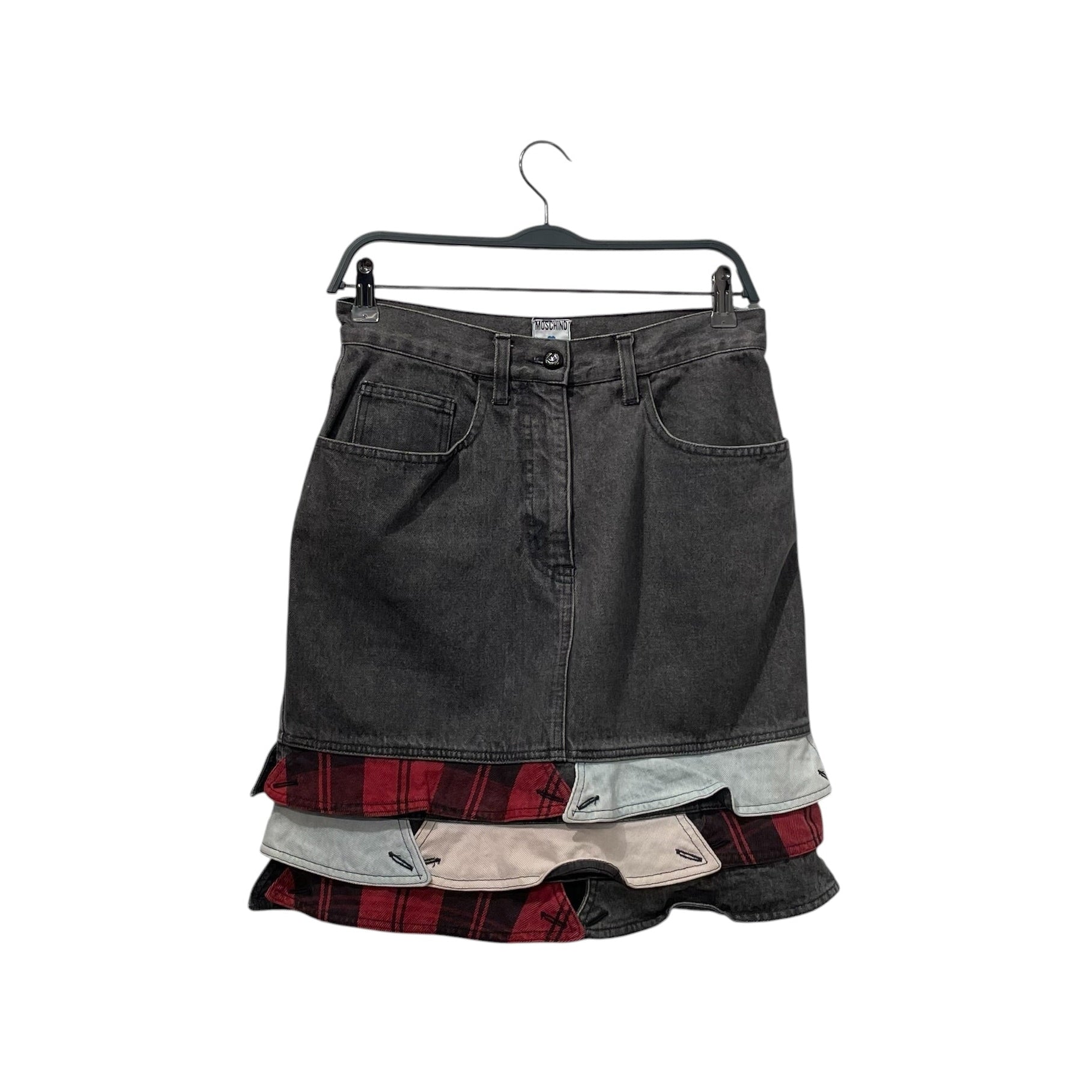 MOSCHINO JEANS/Long Skirt/46/Denim/GRY/placket skirt view 1