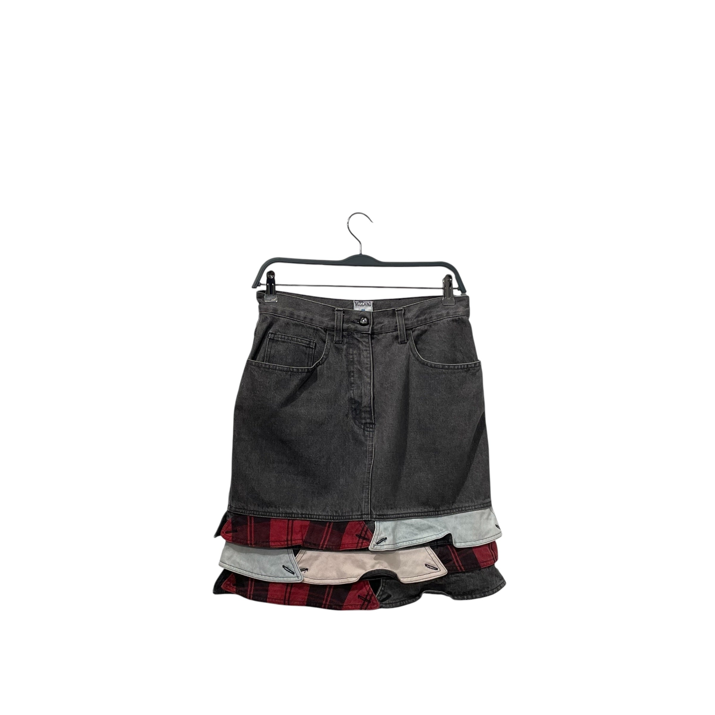 MOSCHINO JEANS/Long Skirt/46/Denim/GRY/placket skirt view 1