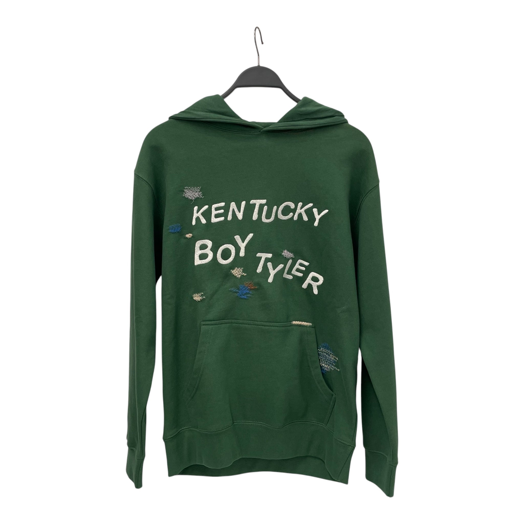 kentucky boy tyler/Hoodie/M/Cotton/GRN/spell out hoodie view 1