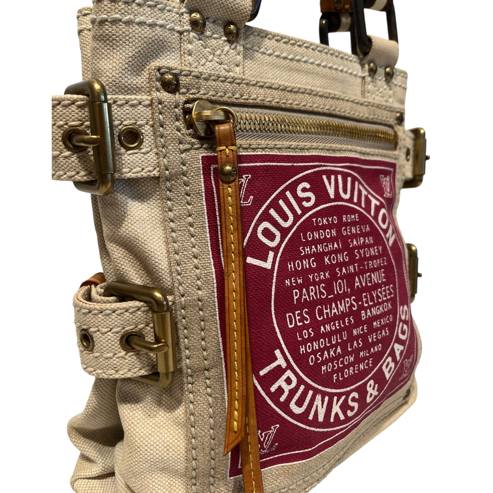 LOUIS VUITTON/Hand Bag/Graphic/Cotton/BEG/MI1005 view 6