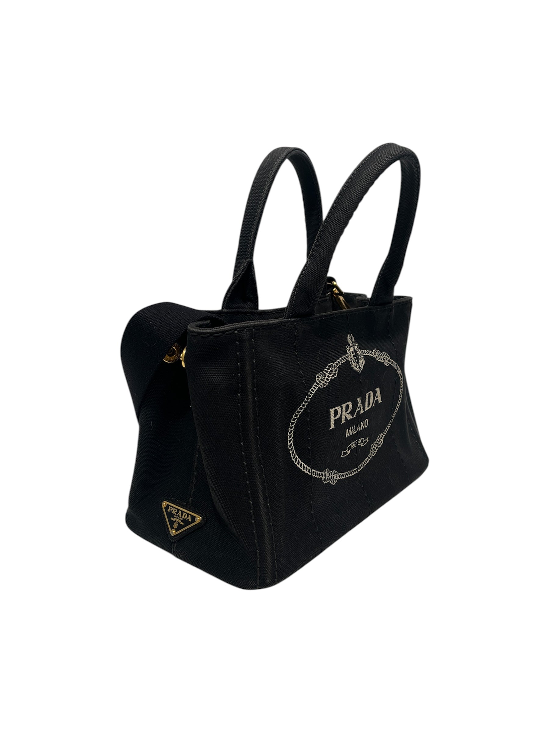 PRADA/Tote Bag/Monogram/BLK/PRADA CANAPA TOTE view 6