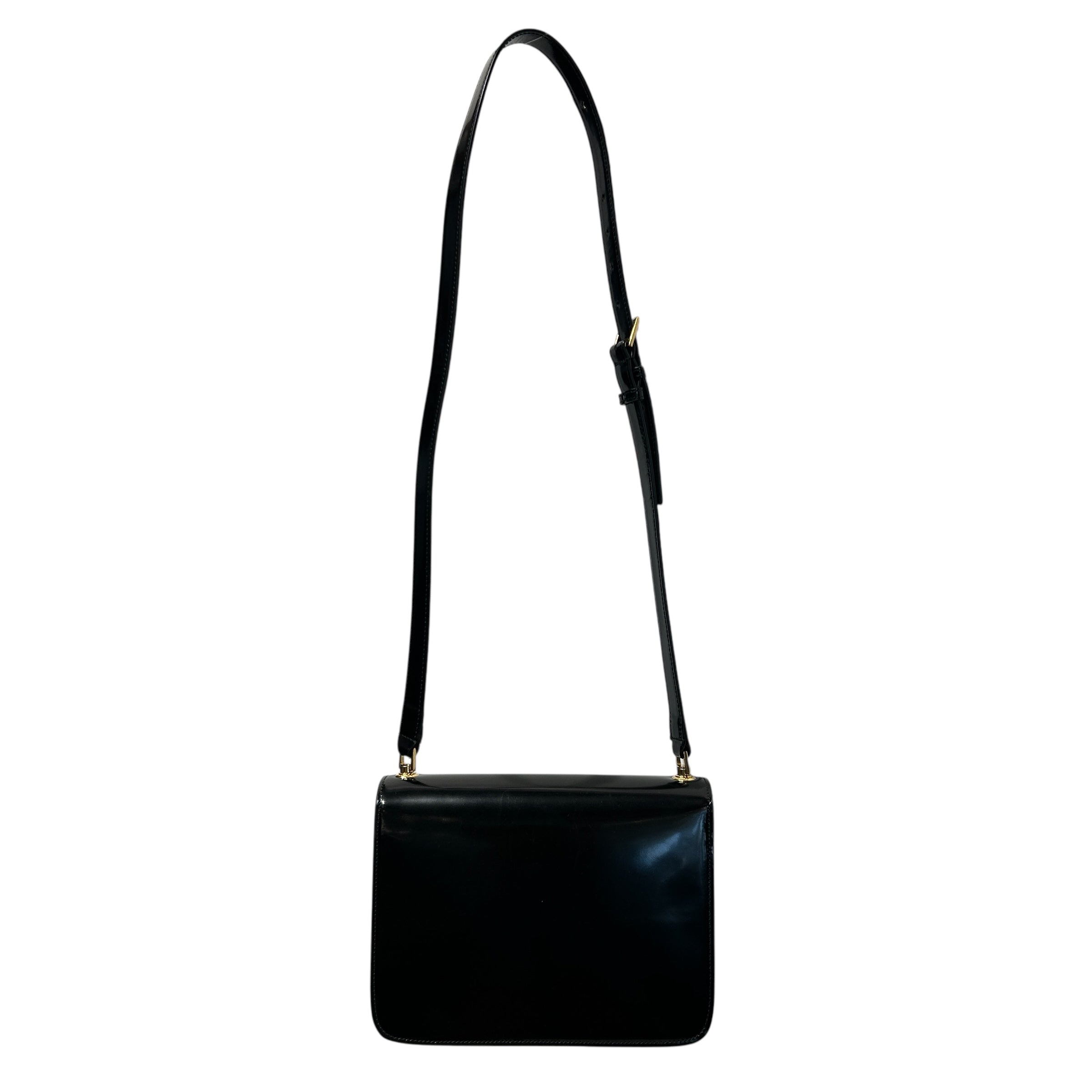 SAINT LAURENT/Cross Body Bag/Leather/BLK/patent leather view 2