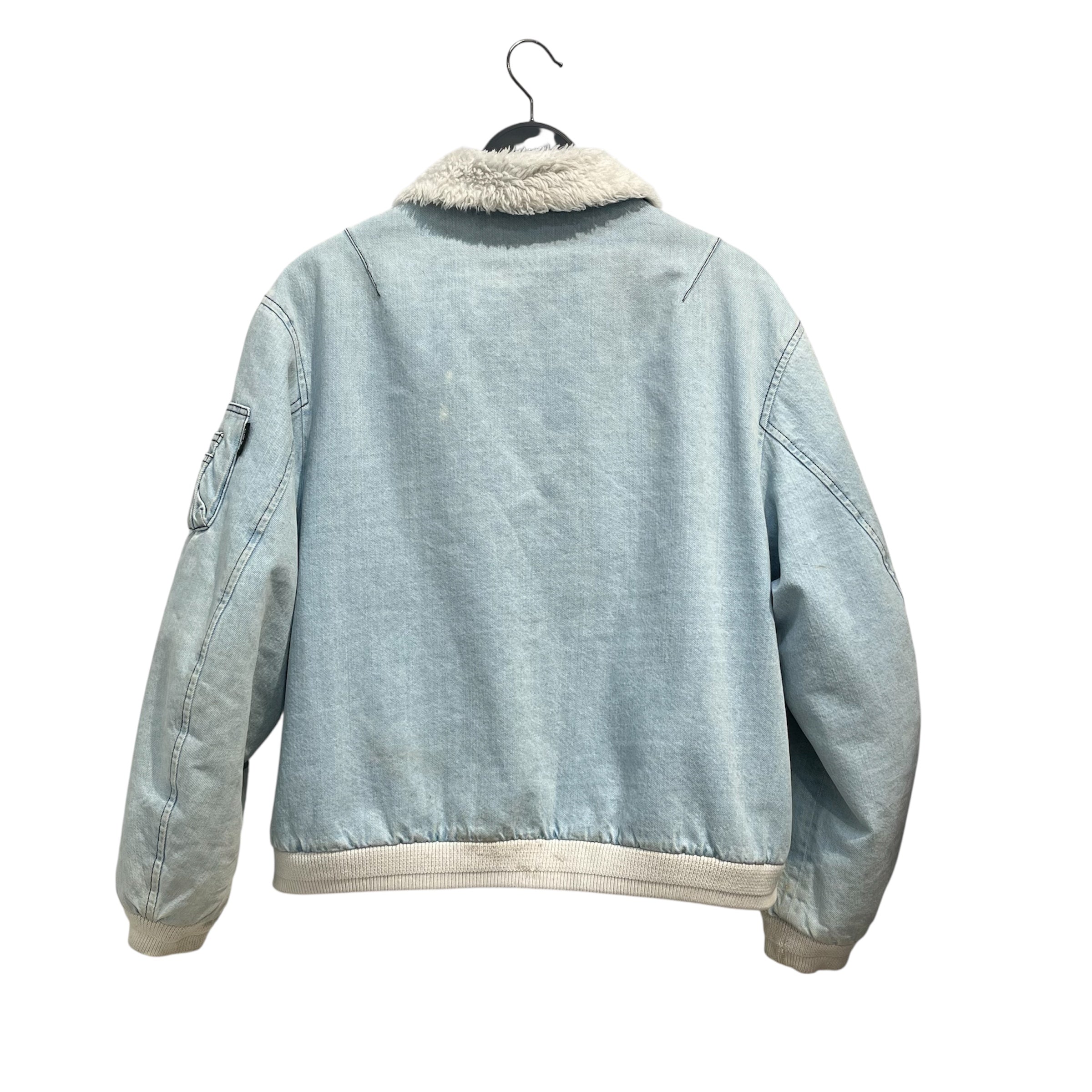 Gosha Rubchinskiy/Denim Jkt/M/Cotton/IDG/sherpa lined bomber sleeve zip view 2