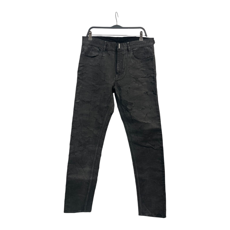 GIVENCHY/Pants/34/Denim/BLK/PAPAER CRACKED DENIM