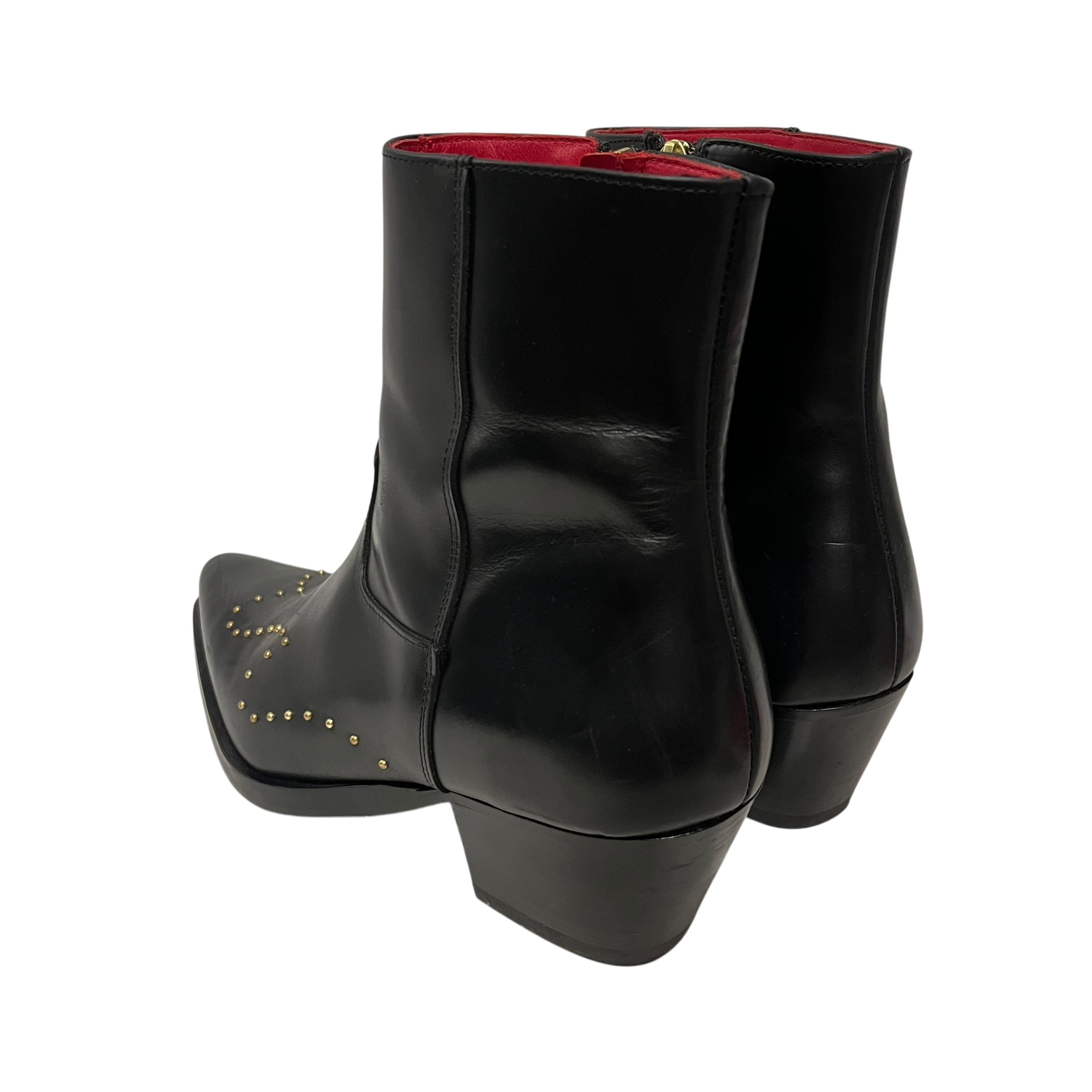 ERNEST W.BAKER/Cowboy Boots/US 11/Leather/BLK/GOLD view 2