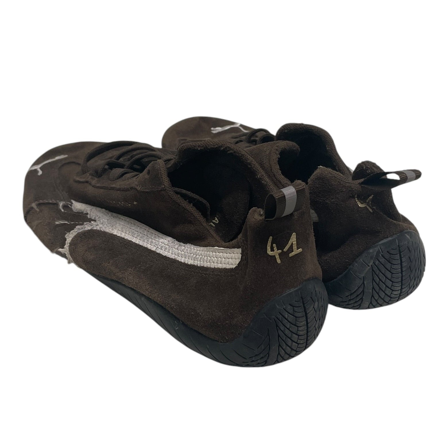 BALENCIAGA/Low-Sneakers/US 8.5/Leather/BRW/DISTRESSED view 2